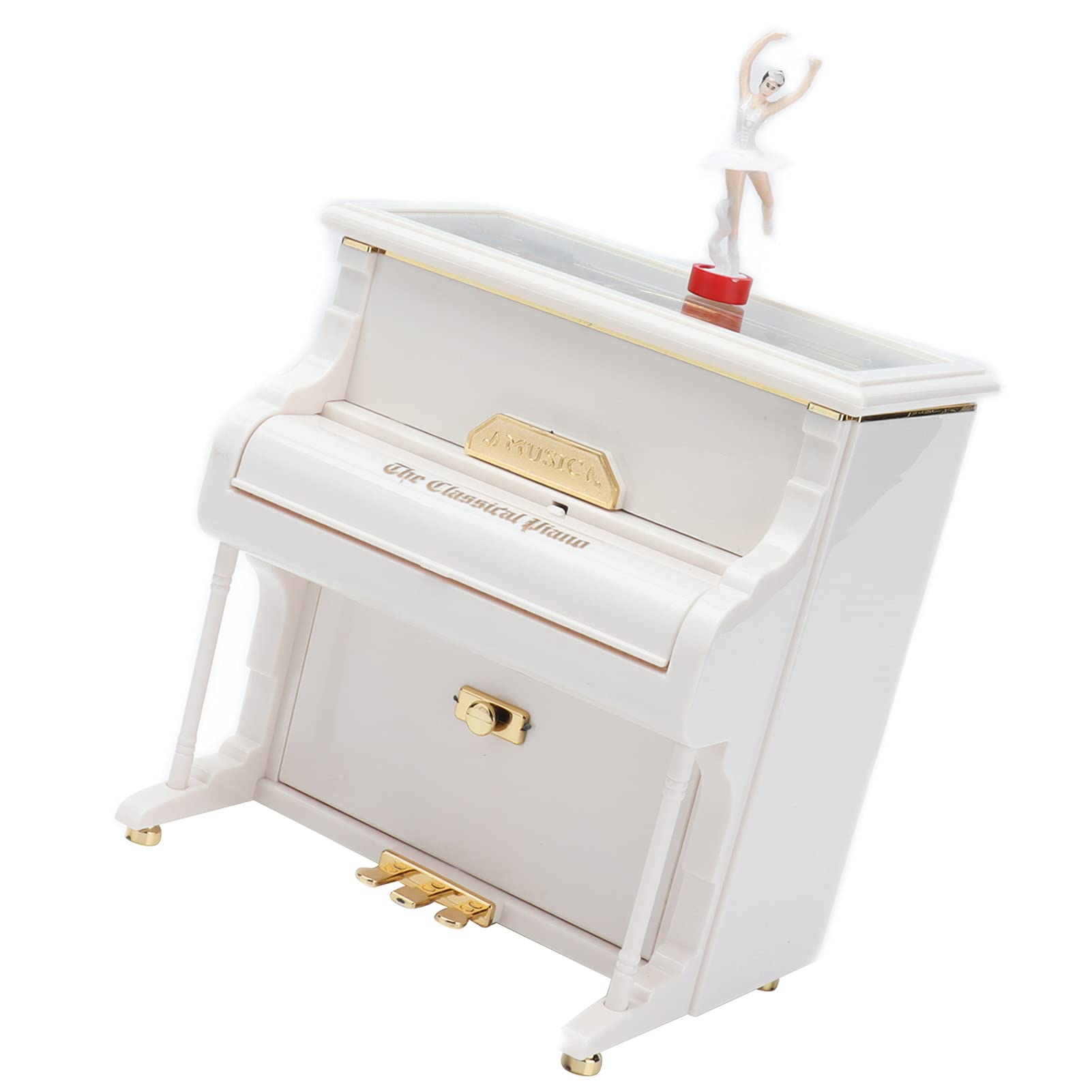 Jovenn Vintage Piano Ballet Dancer Music Box - Handcrafted Musical Jewelry Box with Wind-Up Mechanism | Perfect Gift for Christmas, Anniversary, Birthday & Home Decor