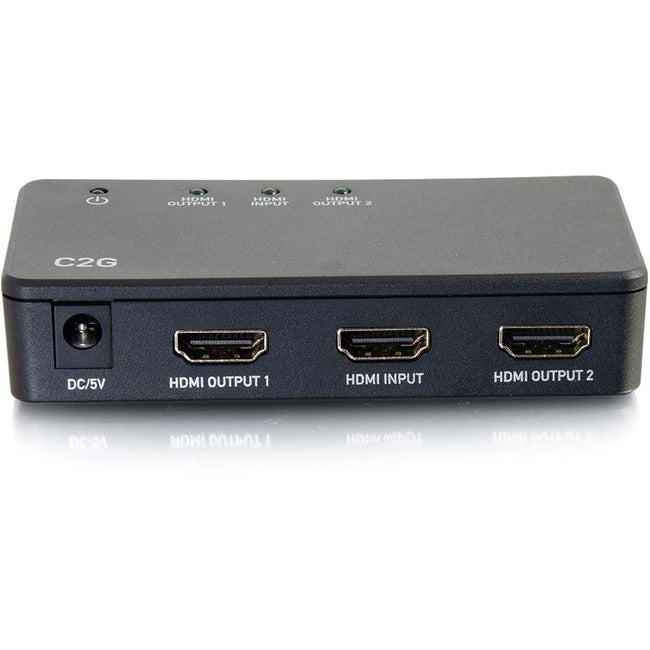 2 Port HDMI Splitter 4K 30Hz with TAA Compliance - Duplicate Screen for Home Theater & Gaming Setup