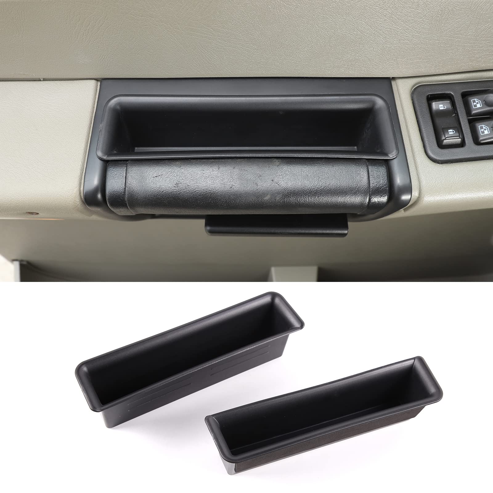 PIUGILH Car Door Organizer for Hummer H2 2003-2007 - Front Seat Storage Tray with Phone Holder, Armrest Box & Grab Handle Tray Insert - Perfect for Road Trips, Daily Commutes & Vehicle Organization