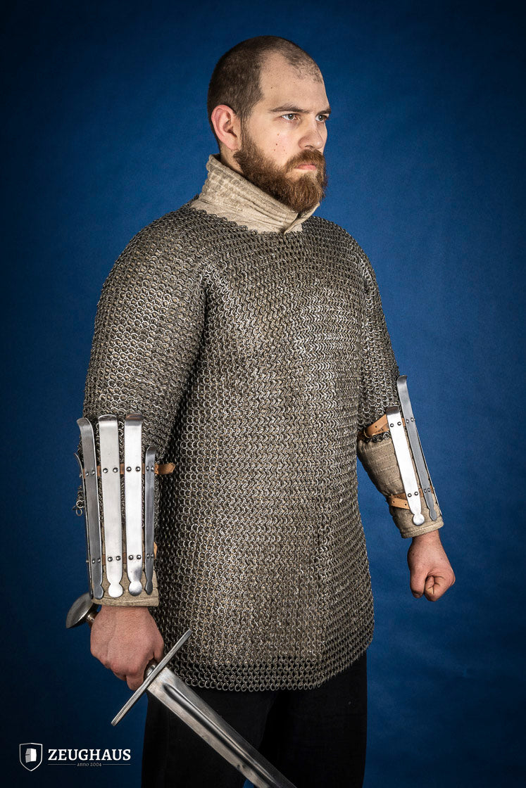 Viking Bracers - 2mm Thick Polished Stainless Steel Arm Cuffs for LARP, Cosplay & Medieval Reenactment - Perfect for Viking Warriors, Historical Events & Fantasy Costumes