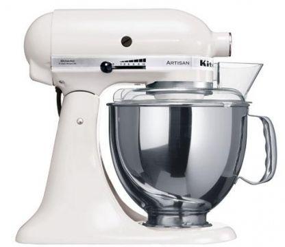 KitchenAid 5KSM150PSEWH Artisan Stand Mixer - 5 Quart, 220V, White | Perfect for Baking Bread, Cookies, Cakes & More in Home Kitchens