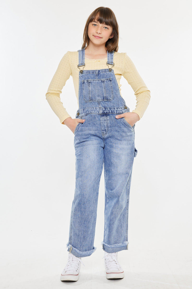 Cordelia Relaxed Kid Overalls - Comfortable Denim Overalls for Boys & Girls - Perfect for Playtime, School & Outdoor Adventures