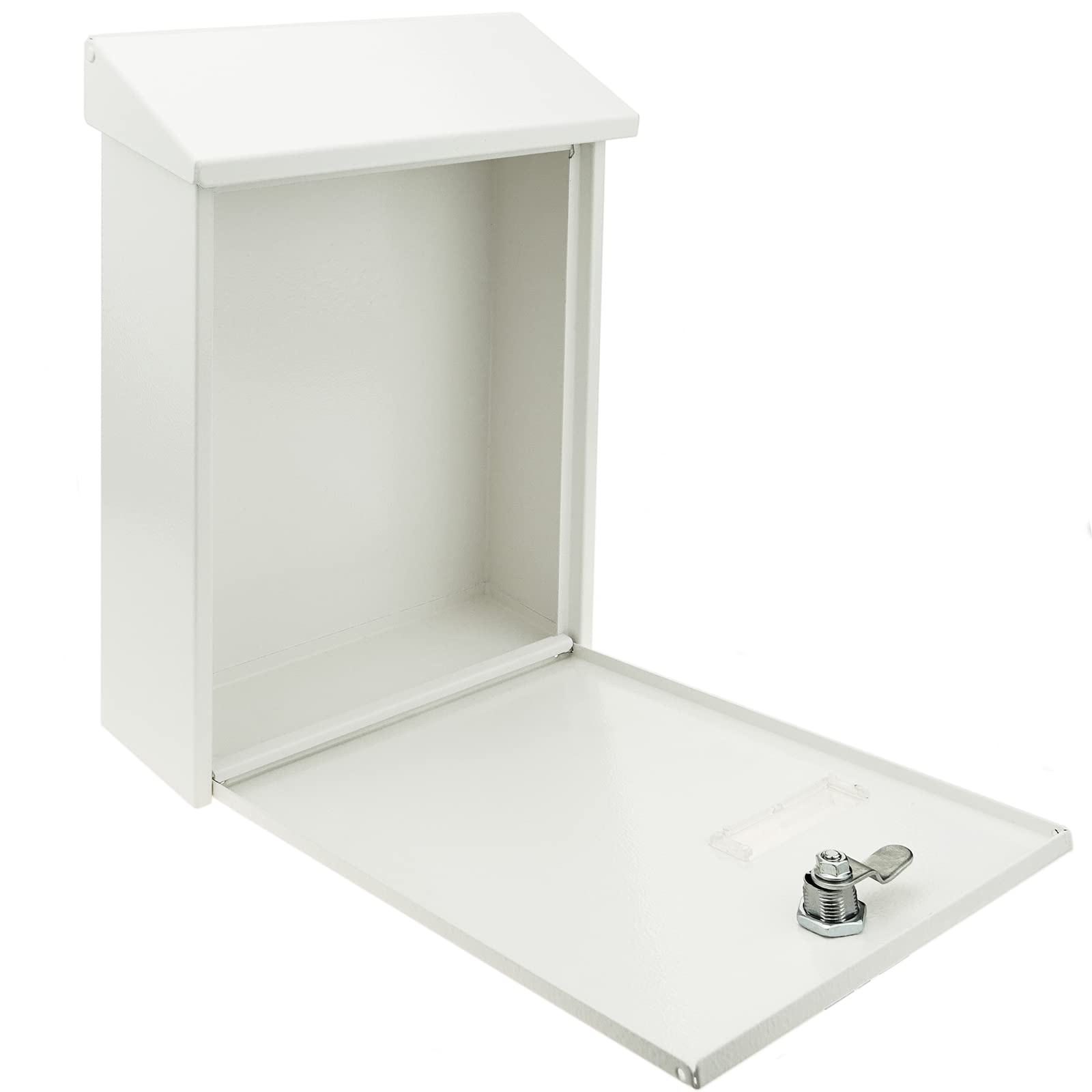 White BZ048 Mailbox - Durable Outdoor Letter Box for Home, Office & Apartment - Perfect for Front Porch, Garden & Entryway