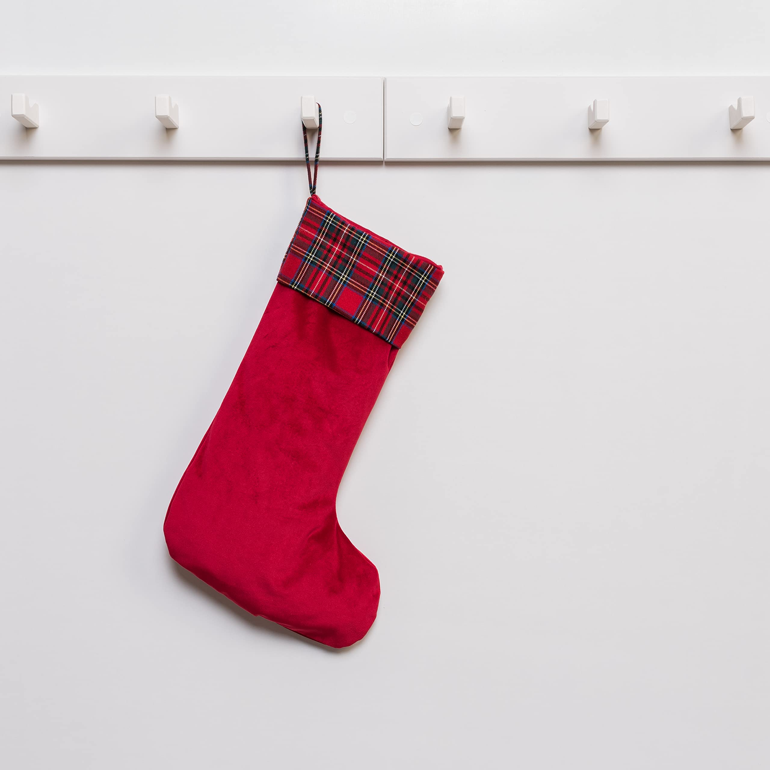 Personalized Christmas Stockings with Plaid Cuff - Custom Name Holiday Decor for Fireplace Mantel, Tree, and Festive Home Decorations