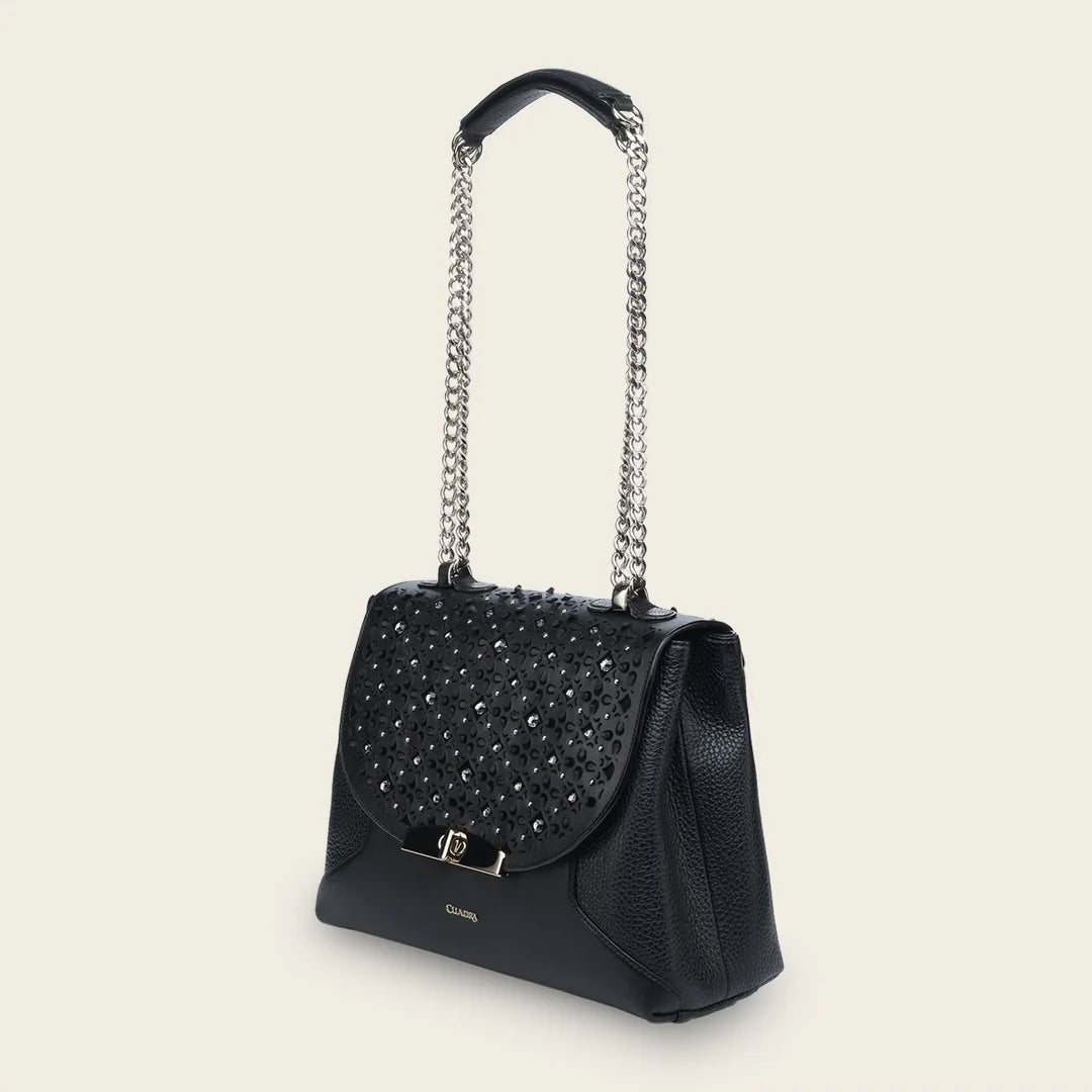 Stylish Black Leather Shoulder Bag for Women - Casual Fashion Crossbody Purse - Perfect for Work, Travel & Everyday Use