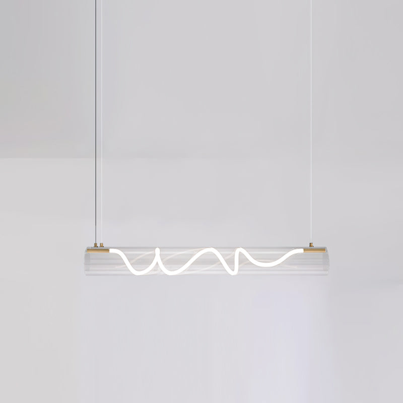 Alexandra Linear Pendant Light - Modern Minimalist Hanging Fixture for Kitchen Island, Dining Room & Bedroom Lighting | Dimmable LED Chandelier for Home Decor