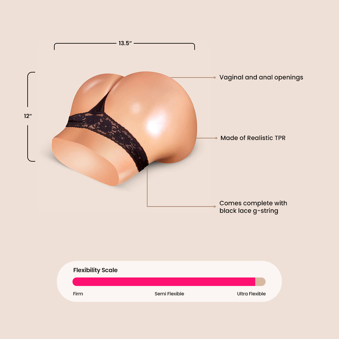 Ultra Realistic Dual Masturbator - The Kim Assturbator for Men | Lifelike Pleasure Toy for Solo Play & Couples Fun