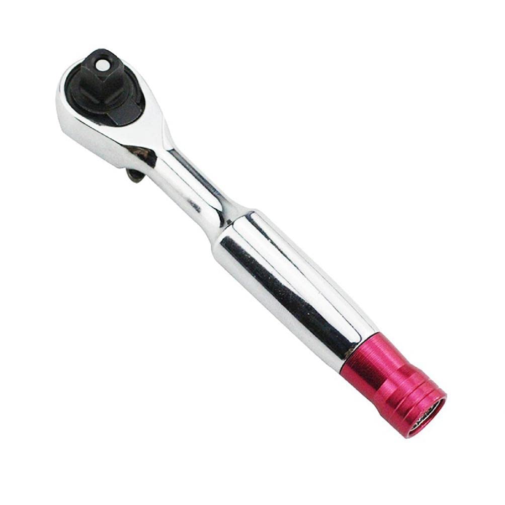 72-Tooth Ratchet Wrench Set - 1/4 Inch Double-Direction Ratcheting Spanner with 5° Swing Arc & Hex Key - 10cm/3.94