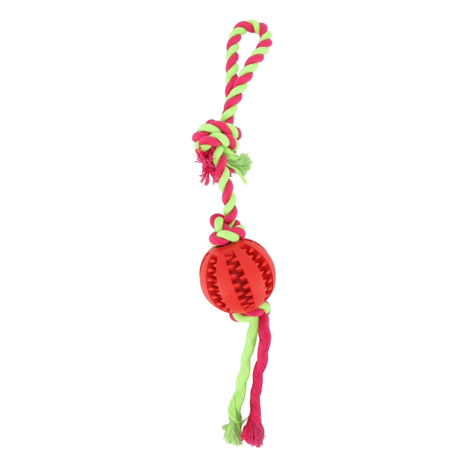 Zerodis Interactive Dog Toy - Durable Rubber Ball with Ropes for Training, Teeth Cleaning & Mental Stimulation | Puzzle Toy for Small, Medium & Large Dogs | Can Be Filled with Treats for Playtime & Reward Training | Perfect for Indoor/Outdoor Play, Boredom Relief & Bonding with Your Pet