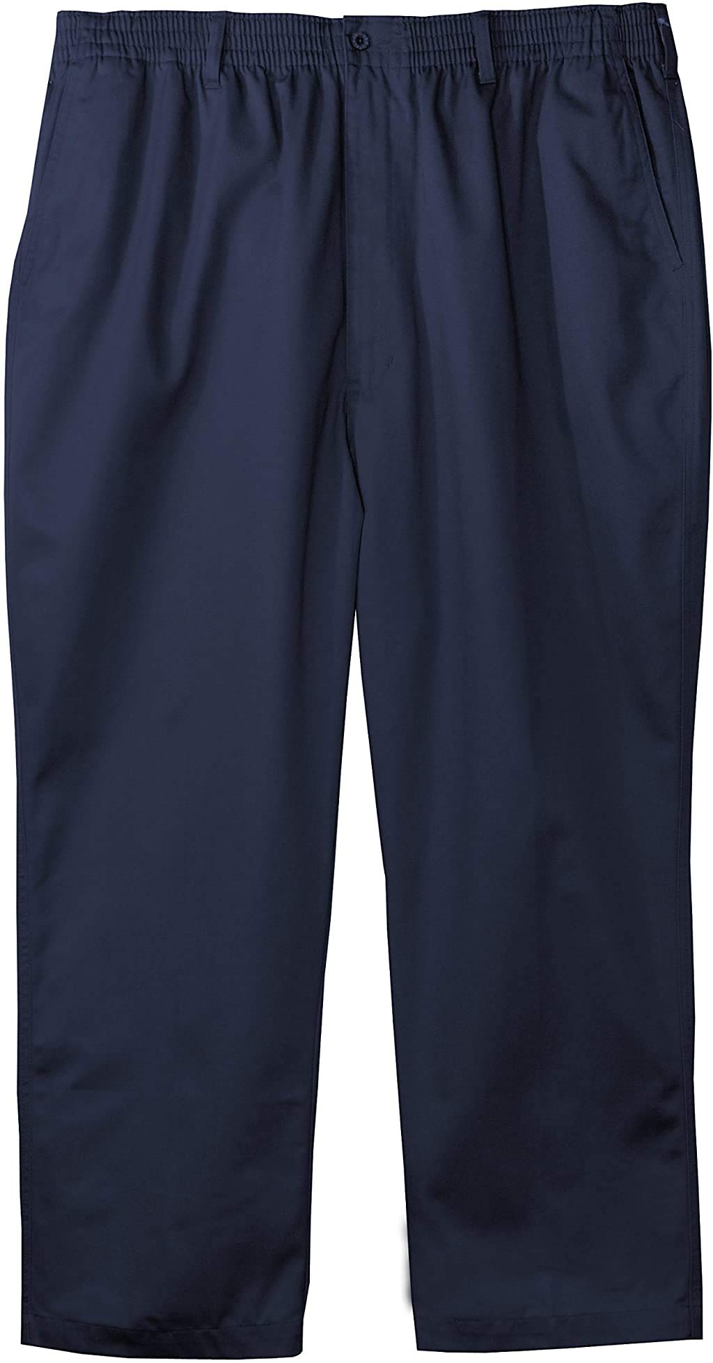 Falcon Bay Big & Tall Stretch Comfort Casual Pants for Men - Relaxed Fit Elastic Waistband, Perfect for Office, Travel & Everyday Wear