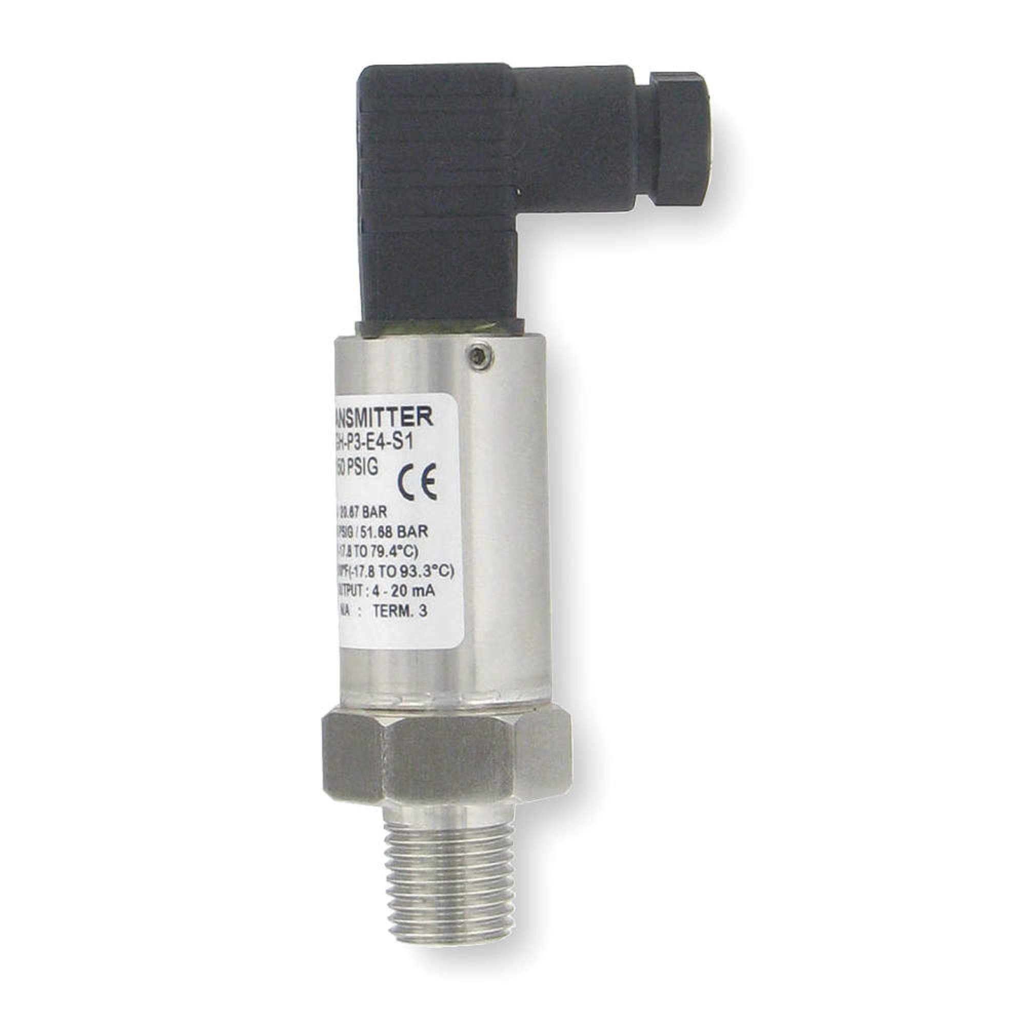 Dwyer® 628-10-GH-P1-E4-S1 Industrial Pressure Transmitter 0-100 psig, 4-20 mA 2-Wire Output with DIN Plug - Ideal for HVAC, Hydraulic Systems & Industrial Automation