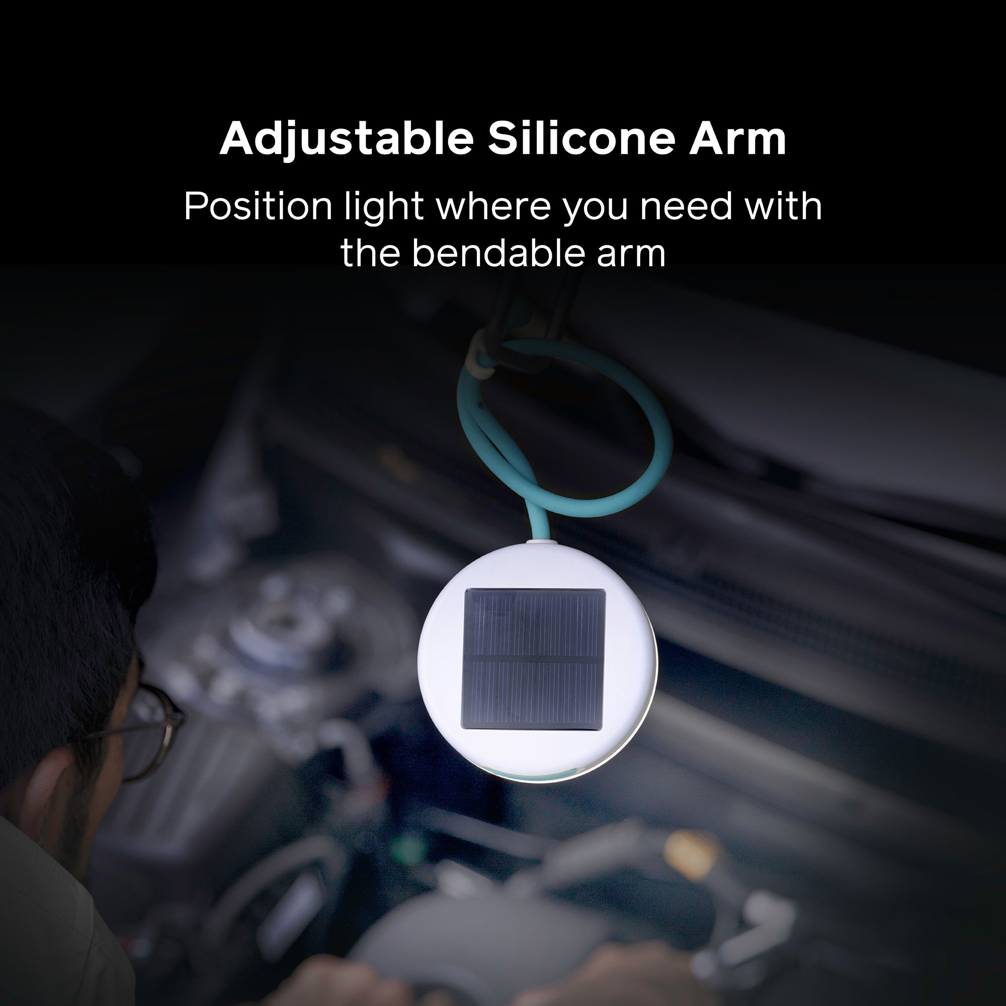 Solar FlexLight - Portable Solar Powered LED Light for Camping, Hiking, Emergency & Outdoor Activities | Waterproof & Rechargeable