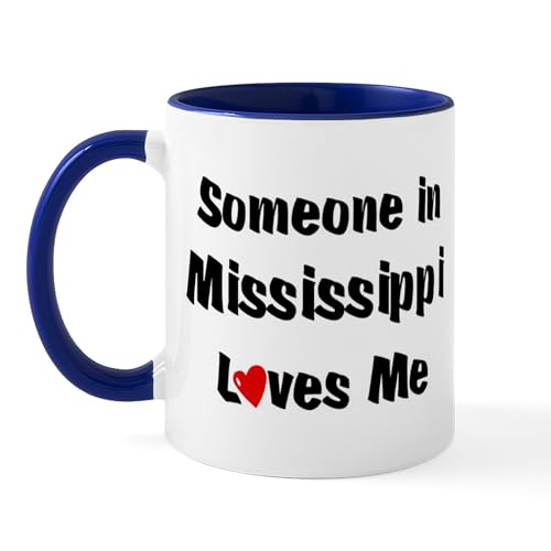 White/Navy Inside - Mississippi Loves Me Mug
