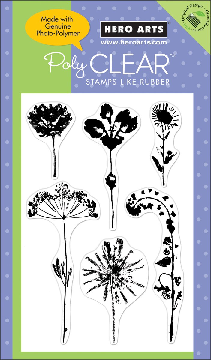 Hero Arts Poly Clear Stamps - Real Garden Petals Floral Stamps for Card Making, Scrapbooking & DIY Crafts | Premium Clear Polymer Stamps for Paper Crafting Projects