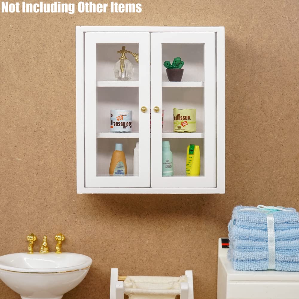 1/12 Scale Miniature Kitchen Upper Cabinet - Odoria Dollhouse Furniture Accessories for DIY Miniature House & Model Scenes