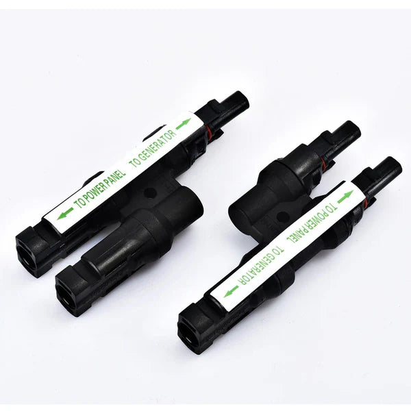 Natures Generator MC4 Branch Connector for Solar Panels - Waterproof Y Splitter Cable for Connecting Multiple Solar Modules - Ideal for Off-Grid Power Systems, RV, and Home Solar Installations
