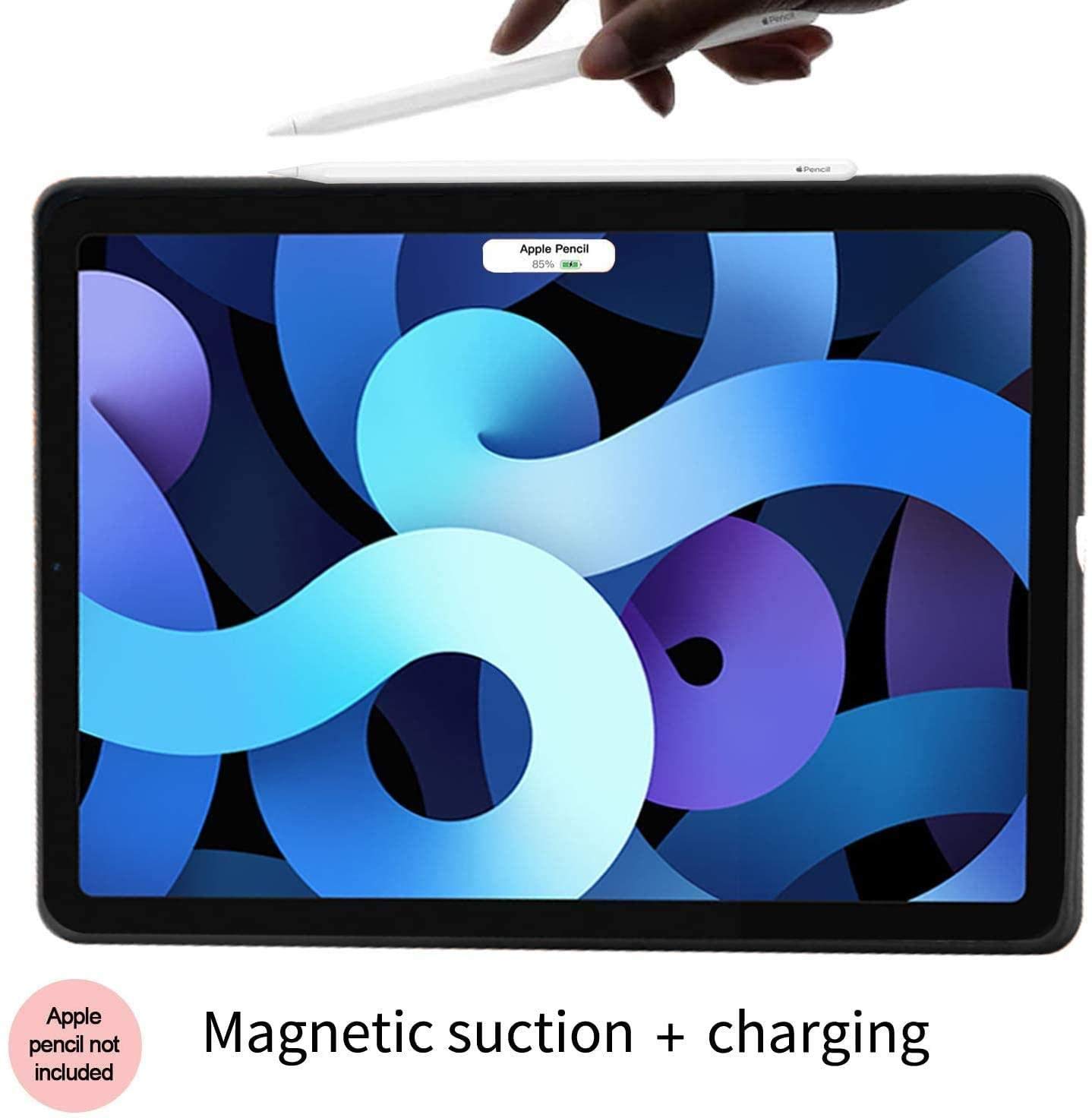 Premium Genuine Cowhide Leather Case for iPad Air 4 (10.9 Inch 2020 Model) with Built-in Apple Pencil Holder - Brown Folio Cover for iPad Air 4th Generation | Perfect for Office, Travel & Home Use