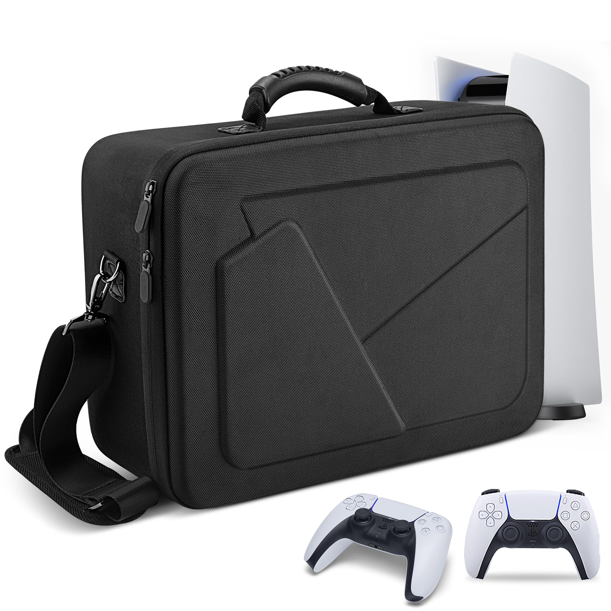PS5 Hard Shell Travel Case - Protective Cover for PlayStation 5 Console & Controllers | Gaming Storage & Transport