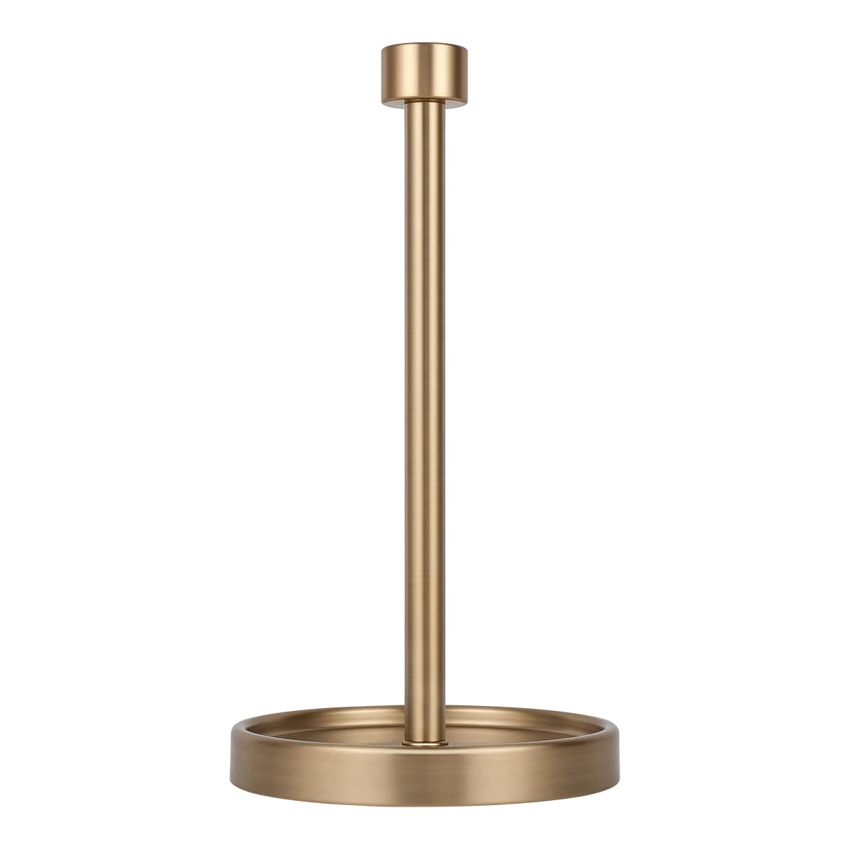 Ivilon Countertop Paper Towel Holder - Modern End Cap Minimalist Design in Warm Gold - Perfect for Kitchen, Bathroom & Office Organization