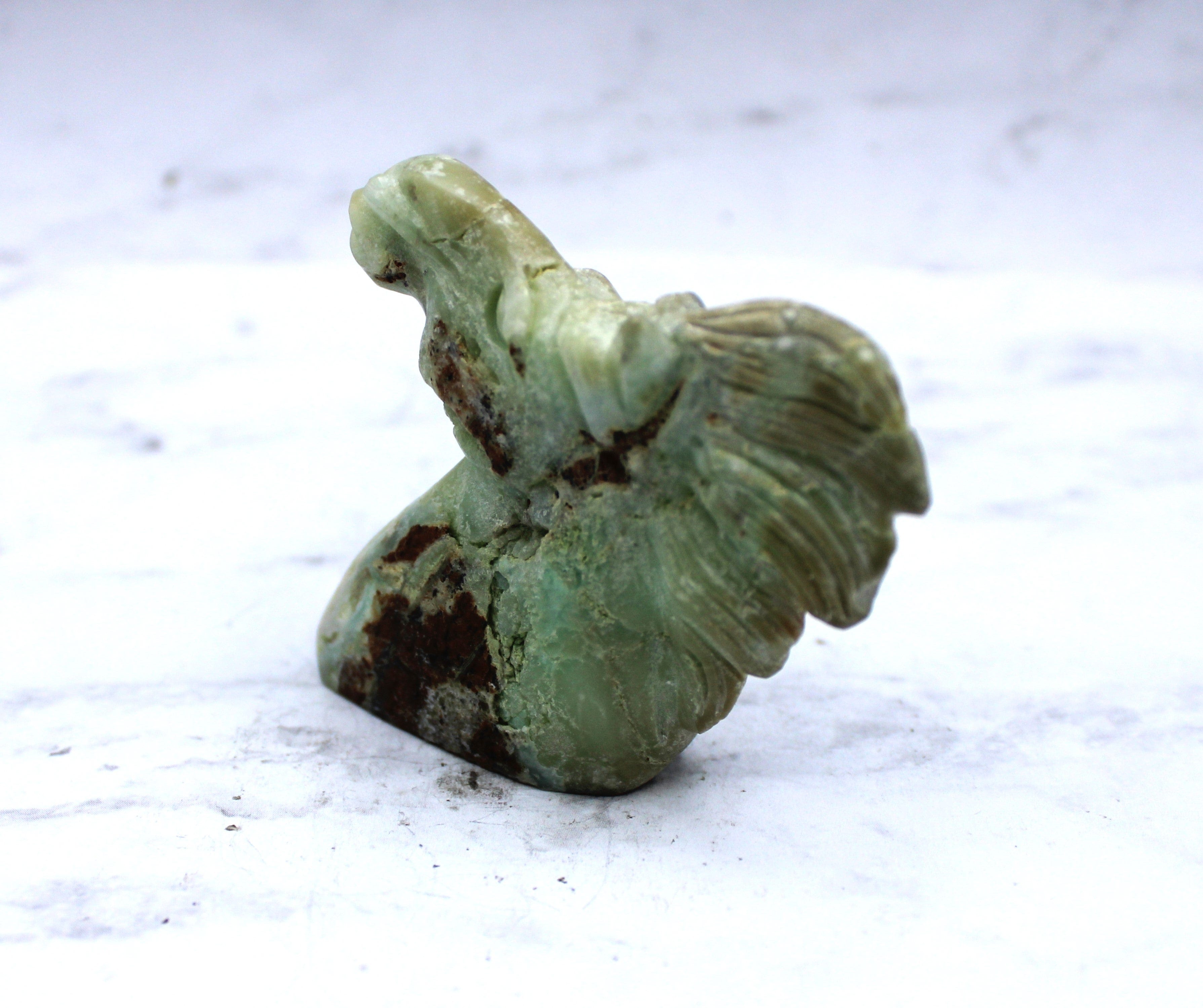 Natural Green Chrysoprase Hand Carved Horse Statue - Feng Shui Decor, Healing Crystal, Home & Office Decoration, Gift for Collectors & Horse Lovers