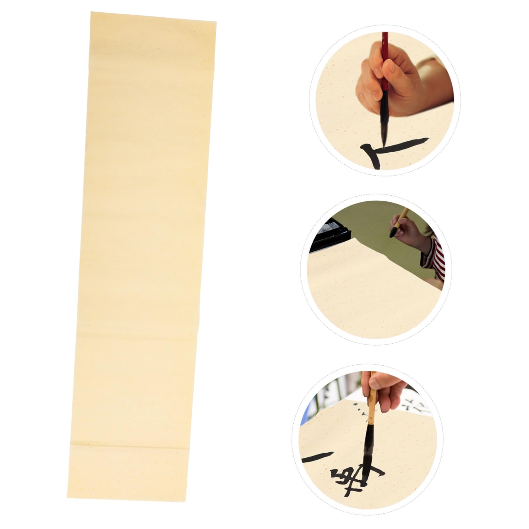 50pcs Premium Chinese Rice Paper for Calligraphy & Painting - Sumi Paper, Brush Writing Paper, Soft Shikishi with Gold Flakes - Perfect for Traditional Art, DIY Projects & Home Decor