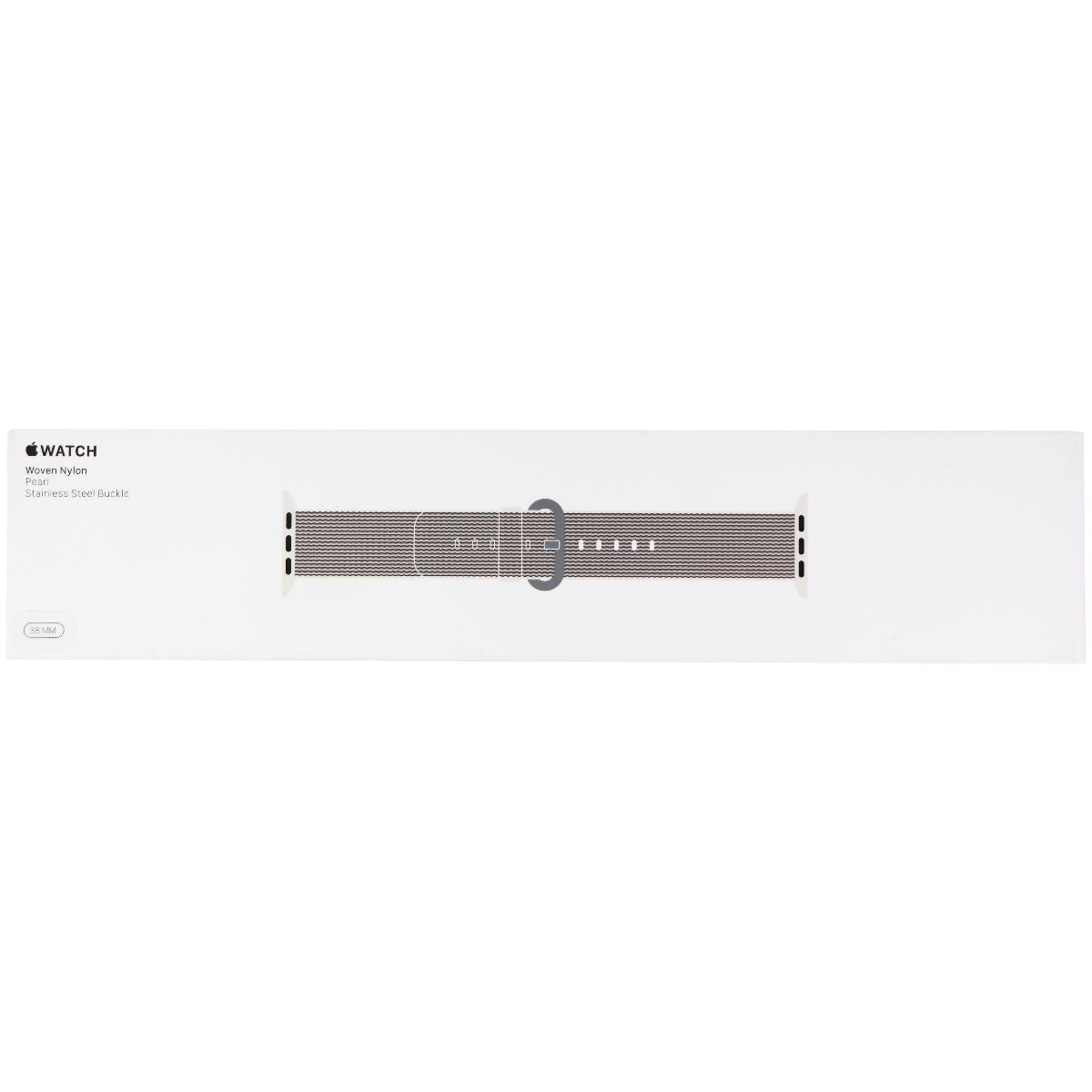 Apple Watch Band 38mm & 40mm - Woven Nylon Strap in Pearl White | Comfortable & Durable Replacement Band for Apple Watch Series 1-9 | Perfect for Workouts, Running & Everyday Wear