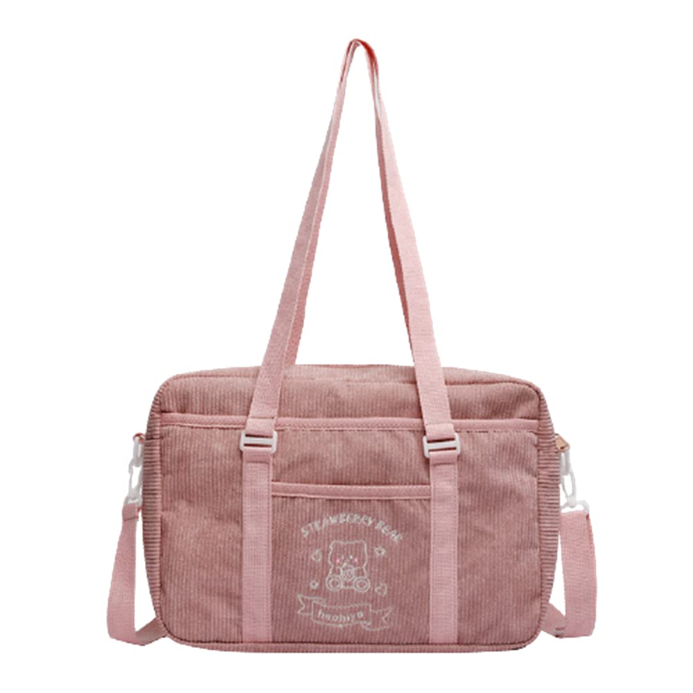 Japanese Anime Lolita Cosplay Four-Color Corduroy Messenger Bag - Crossbody Shoulder Bag for School Uniform, Work & Daily Use