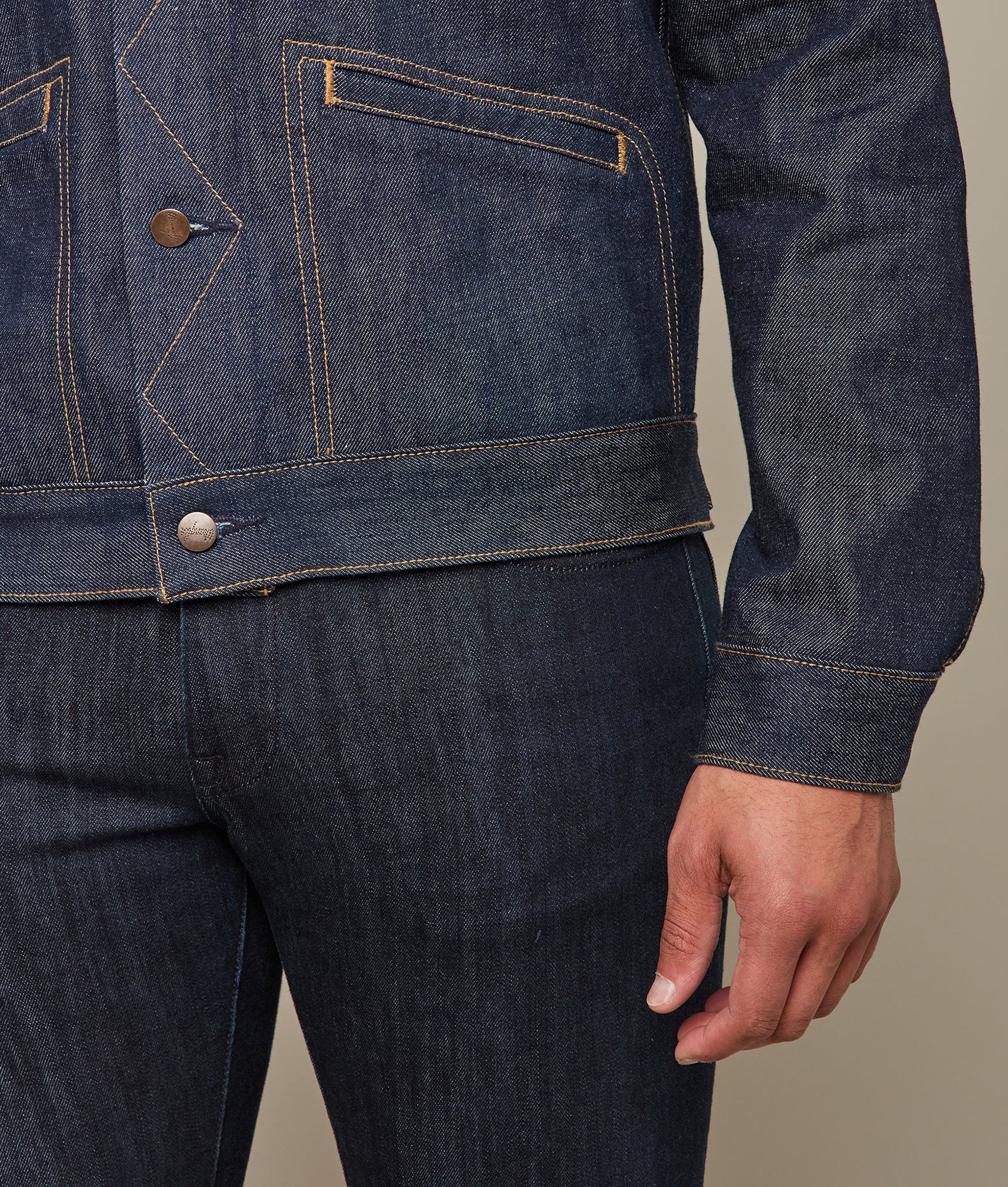 Wrangler x Lucchese Men's Dark Wash Denim Jacket - Classic Western Style for Casual Wear & Outdoor Adventures