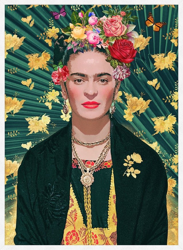 Frida Kahlo Art Print - Vibrant Wall Decor for Home, Office & Gifts | Mexican Folk Art Inspired Canvas Painting