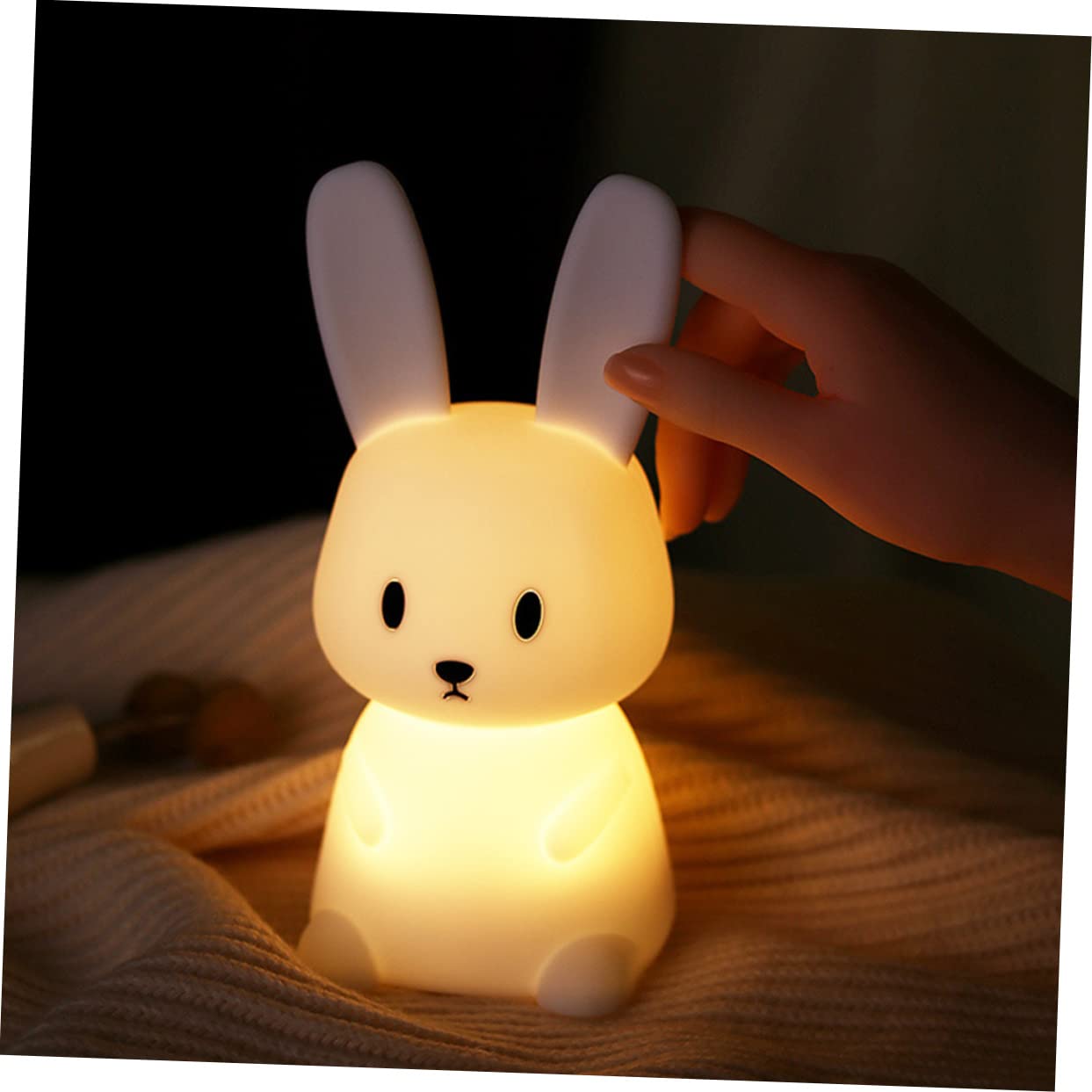 ARTIBETTER 6-Pack LED Night Light - Cute Rabbit Nightlight, Decorative Cartoon Night Lamp, USB Rechargeable, Perfect for Kids Room, Nursery, Birthday Gifts & Bedside Lighting