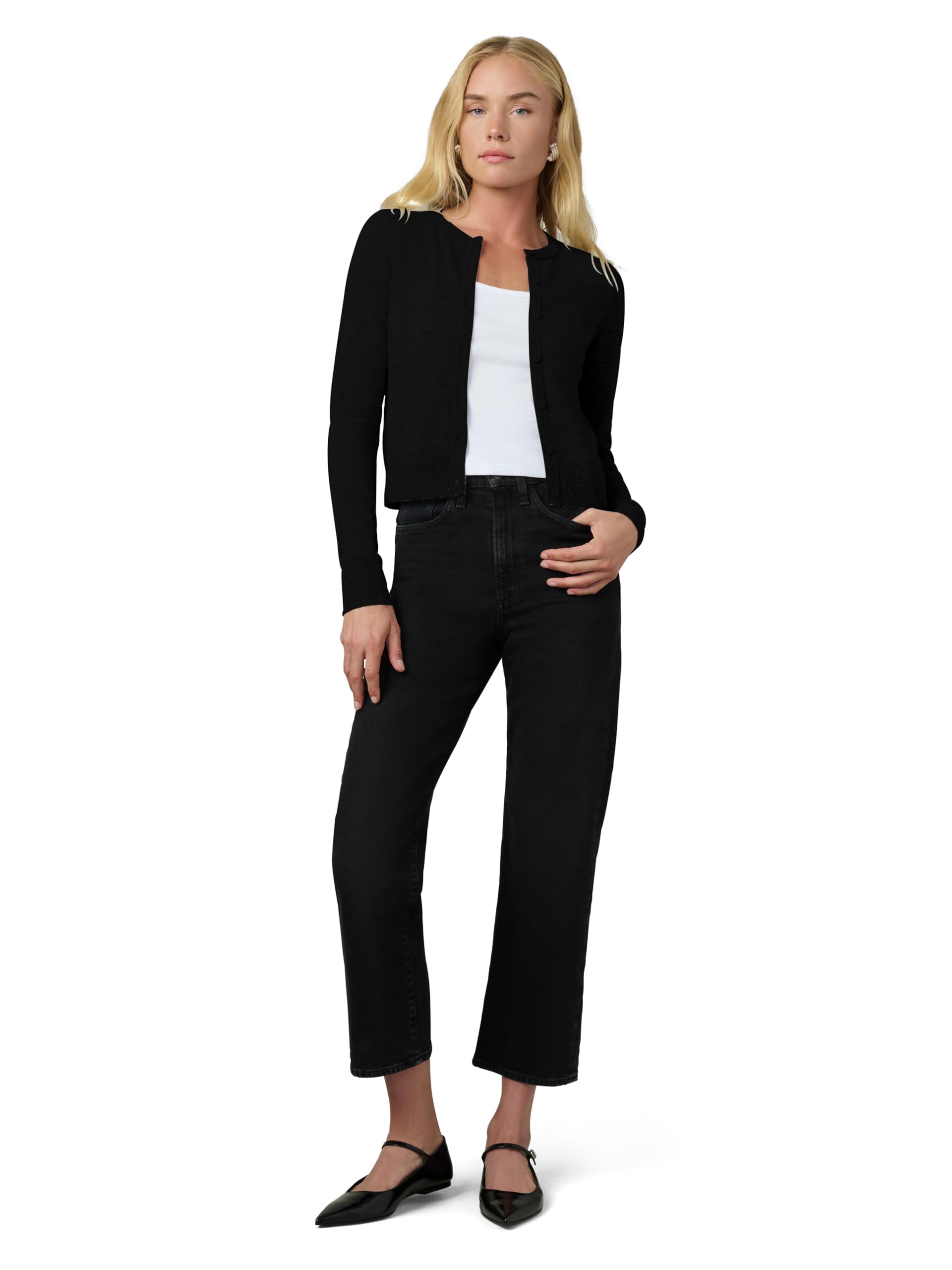 Joe's Women's The Dani Button Down Long Sleeve Cardigan - Soft Knit Open Front Sweater for Work & Casual Wear | Office, Date Night & Fall Layering Essential