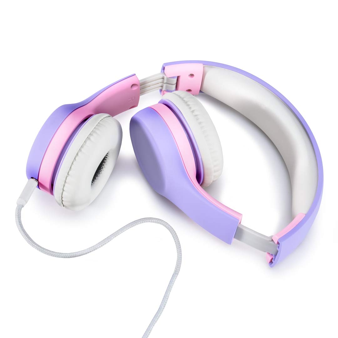 NENOS Kids Headphones for Children & Toddlers - Volume Limited Safe Headphones (Lavender) | Perfect for School, Travel, and Online Learning