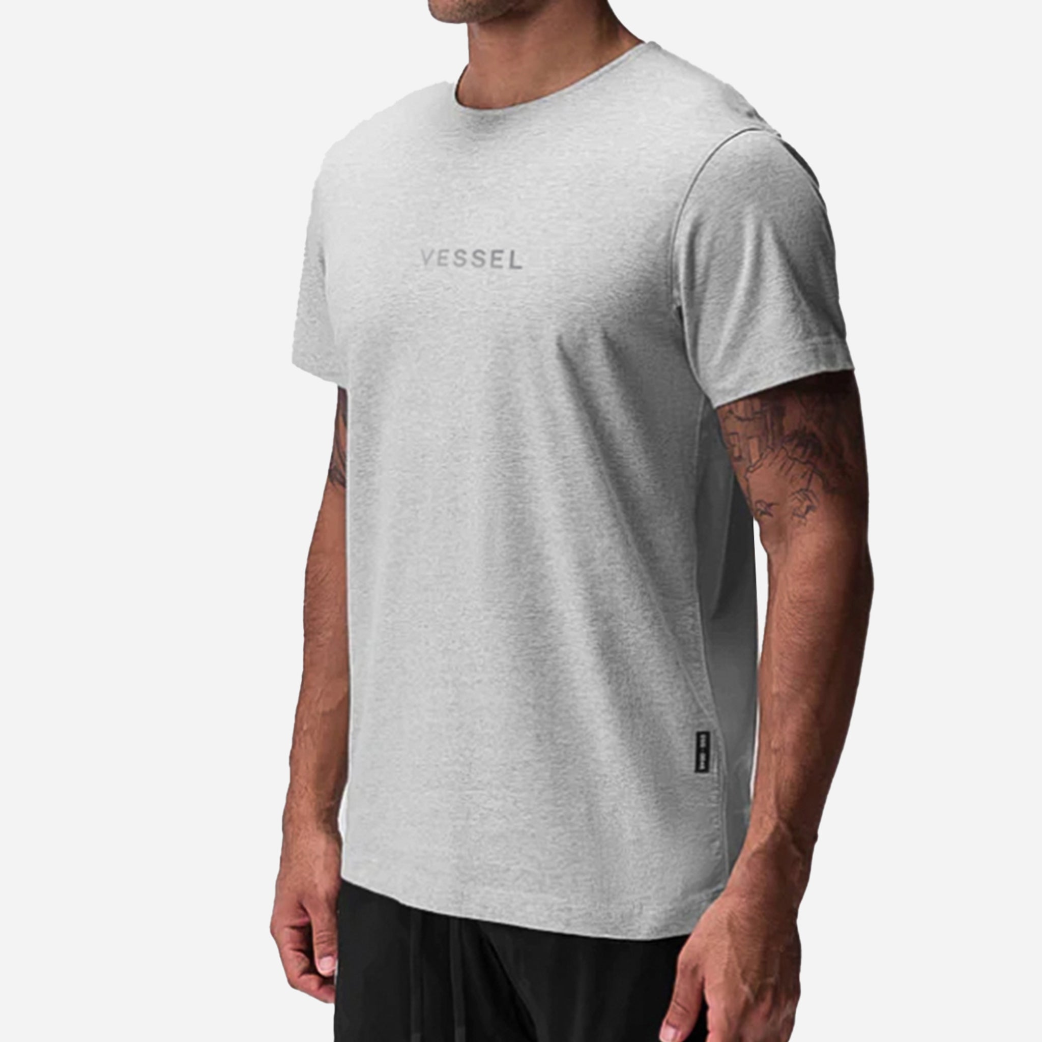 VESSEL x ASRV CottonPlus Standard Mesh Back Tee - Breathable Performance Shirt for Running, Gym & Outdoor Activities