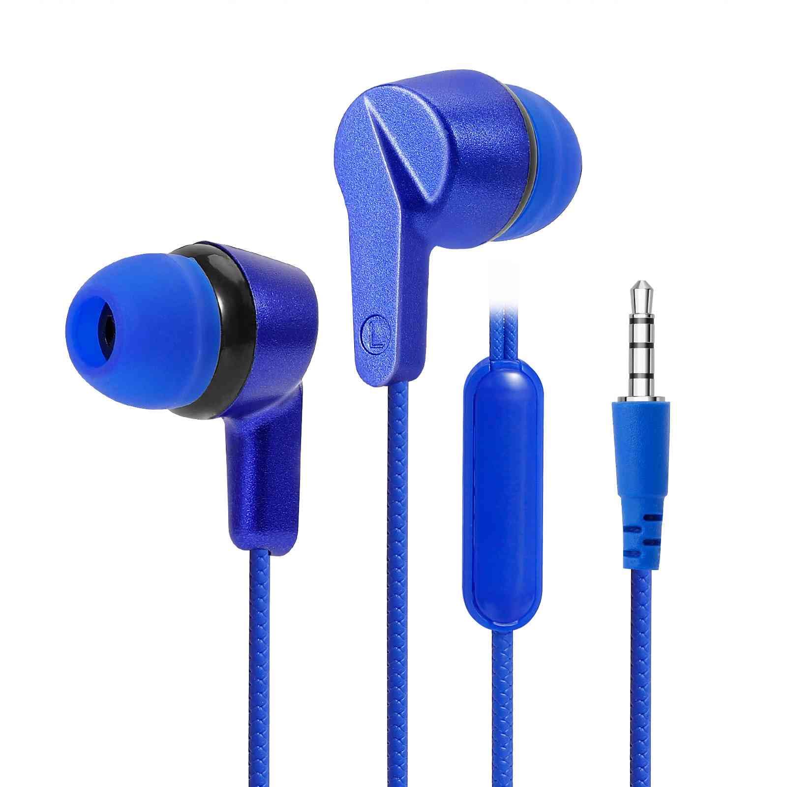 UrbanX R2 Wired in-Ear Headphones with Mic - Noise Isolating Earphones with Deep Bass & Tangle-Free Cord - Compatible with QMobile Noir X950 & Smartphones - Includes Silicone Tips for Comfort - Perfect for Commuting, Gaming & Work Calls