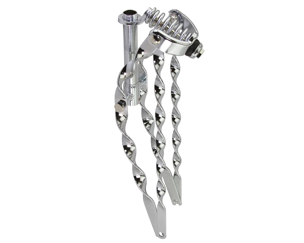 20 Inch Lowrider Bike with Classic Flat Twisted Spring Fork - 1 Inch Chrome Frame | Perfect for Urban Cruising, Custom Bike Shows & Vintage Style Rides