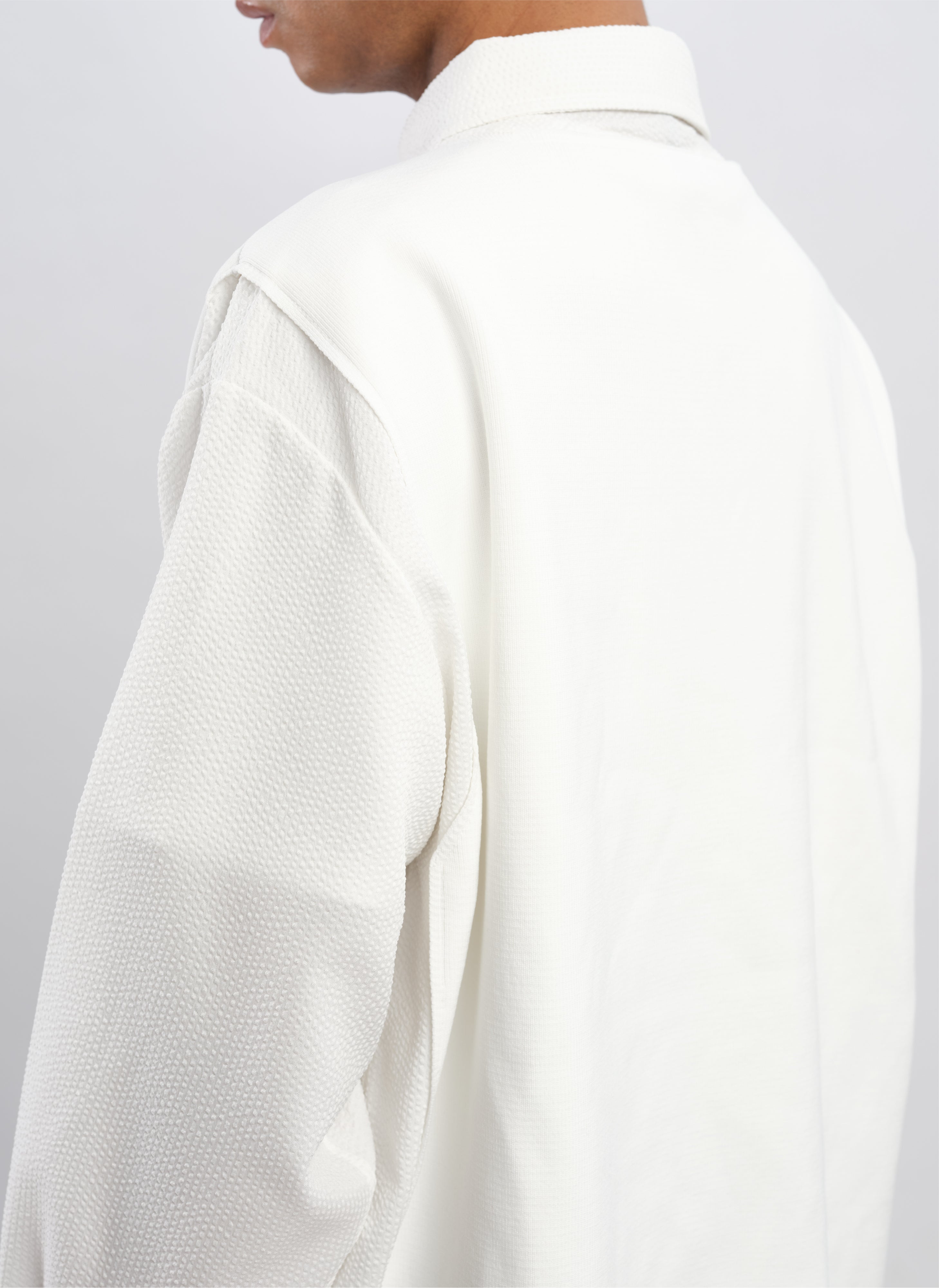 Premium Polyester Business Knit Dress Shirt for Men - Comfortable Office Wear & Formal Occasions