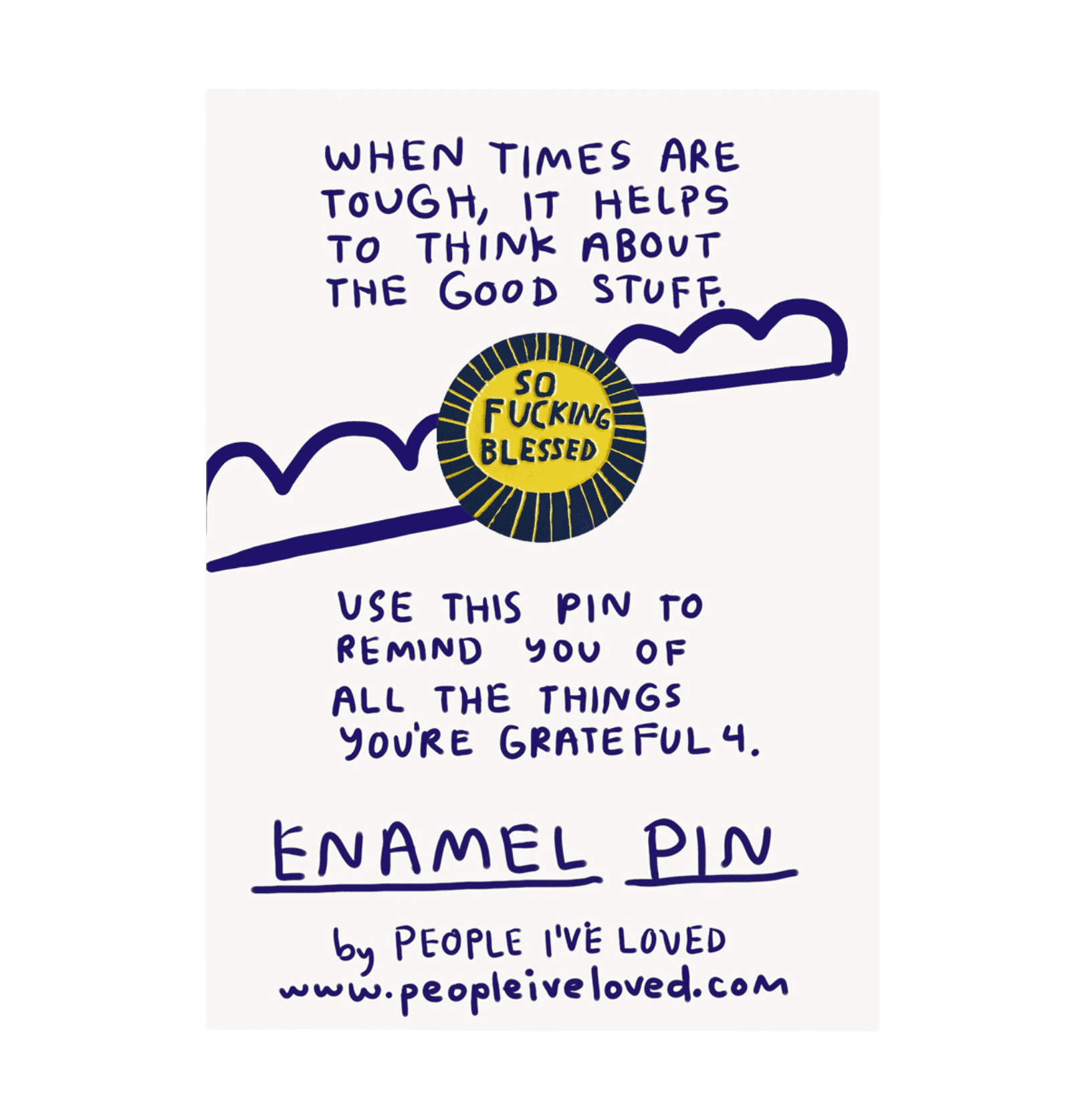 Blessed Pin - Inspirational & Motivational Lapel Pin for Women & Men - Perfect for Church, Weddings, Gifts & Everyday Encouragement
