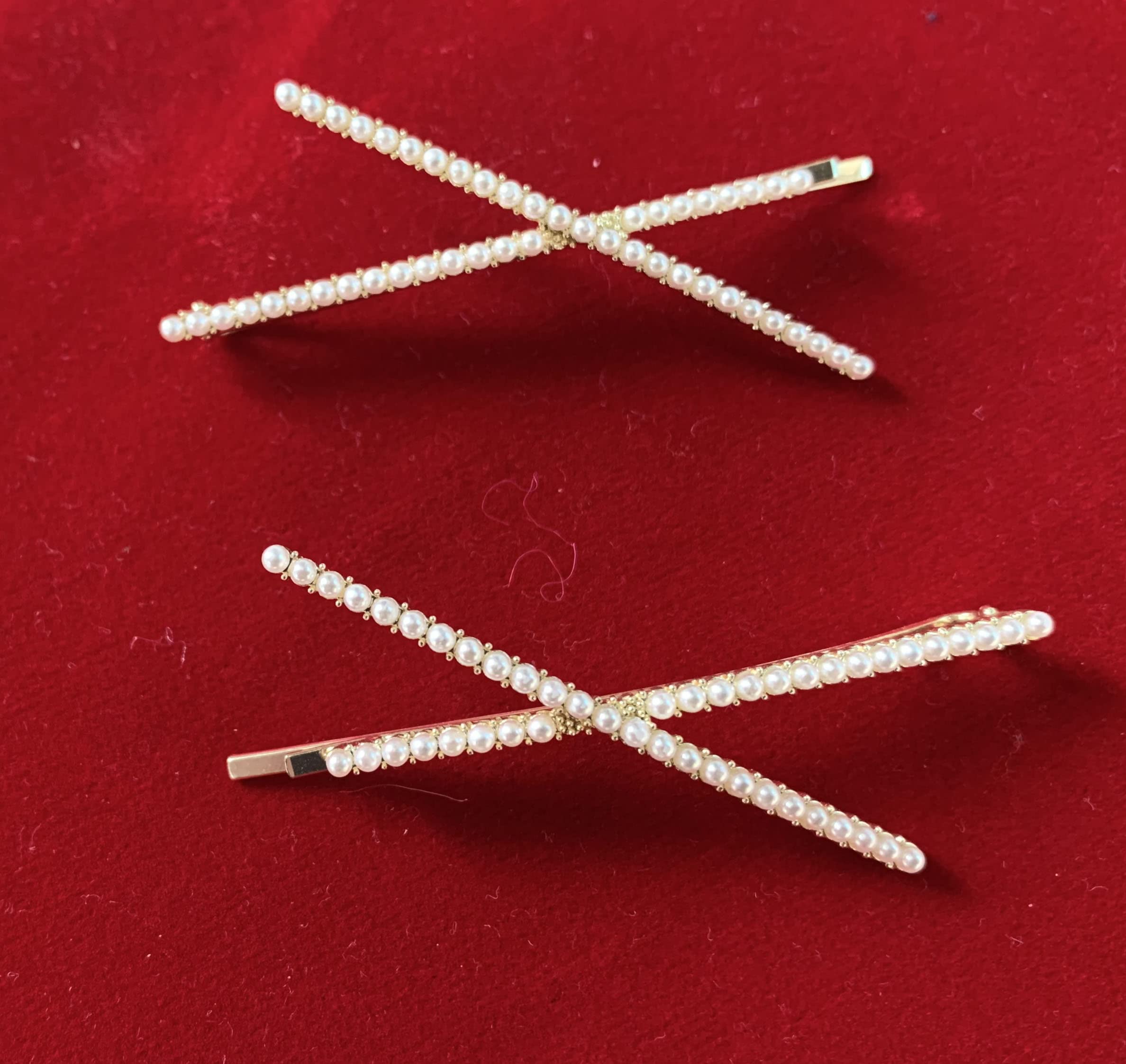 GADINFASHION™ Golden Juda Hair Pins for Women - Crystal Rhinestone Bridal Hair Accessories for Wedding & Special Occasions - Pack of 2 with Pin Holder - Perfect for Brides, Bridesmaids, and Formal Events
