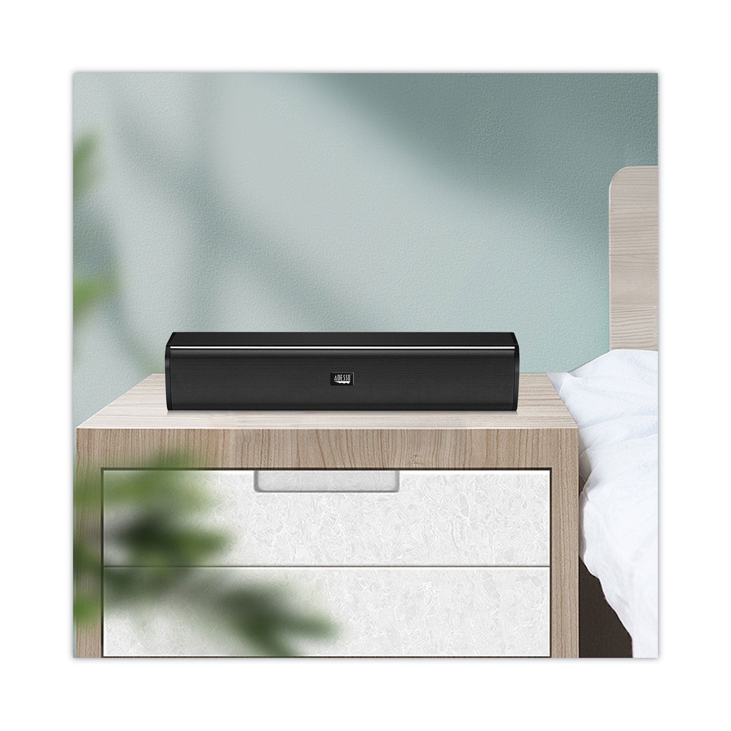 Adesso Xtream S5 Stereo Multimedia Soundbar Speaker - High-Quality Sound for TV, Movies & Music - Perfect for Home Theater & Gaming Setup (Black)