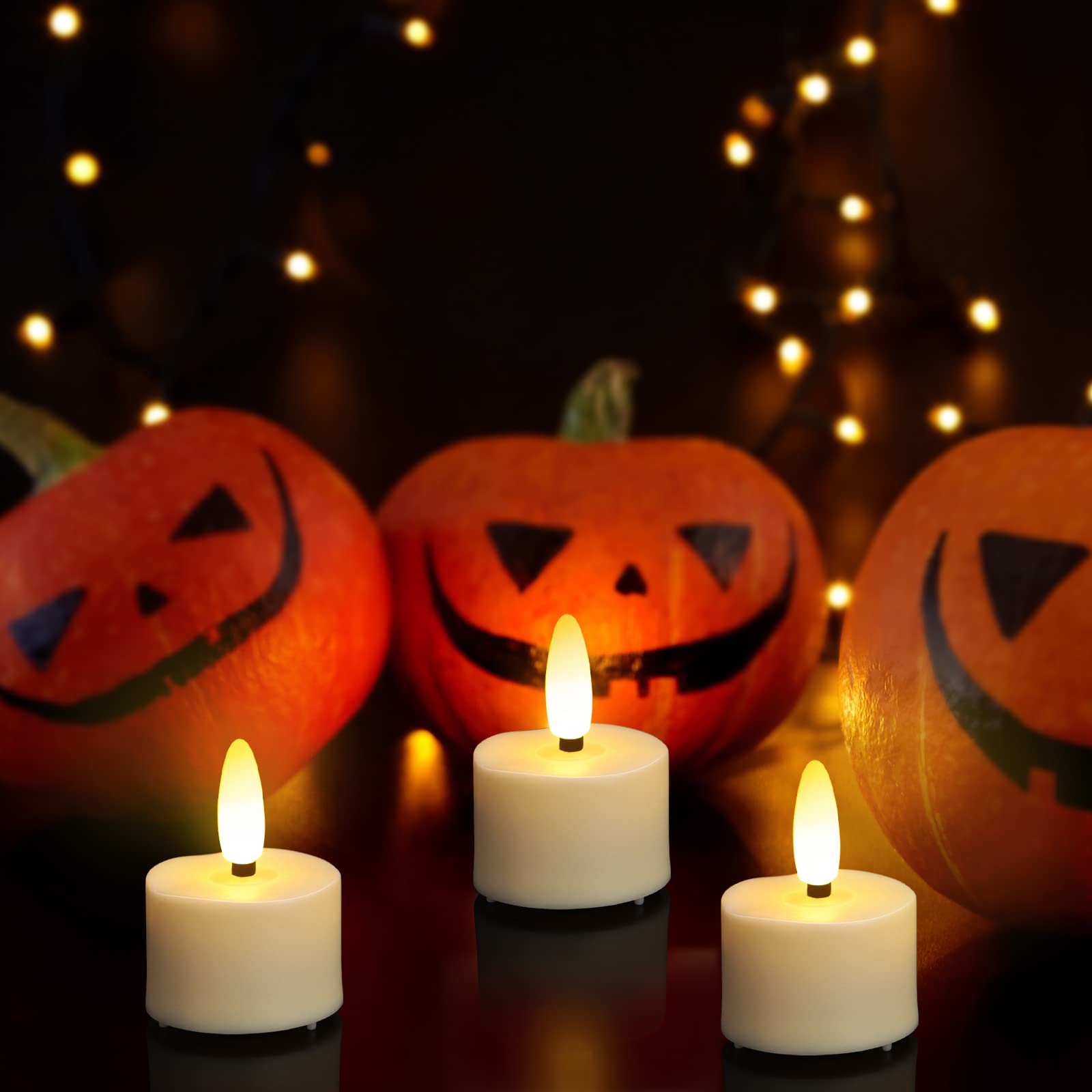 ZIYOODOLI 6-Pack USB Rechargeable LED Candles with Remote Control, Timer & Flickering Flame - Warm White Light, Dimmable Electric Candles for Christmas, Halloween, Home Decor, Parties & Romantic Dinners