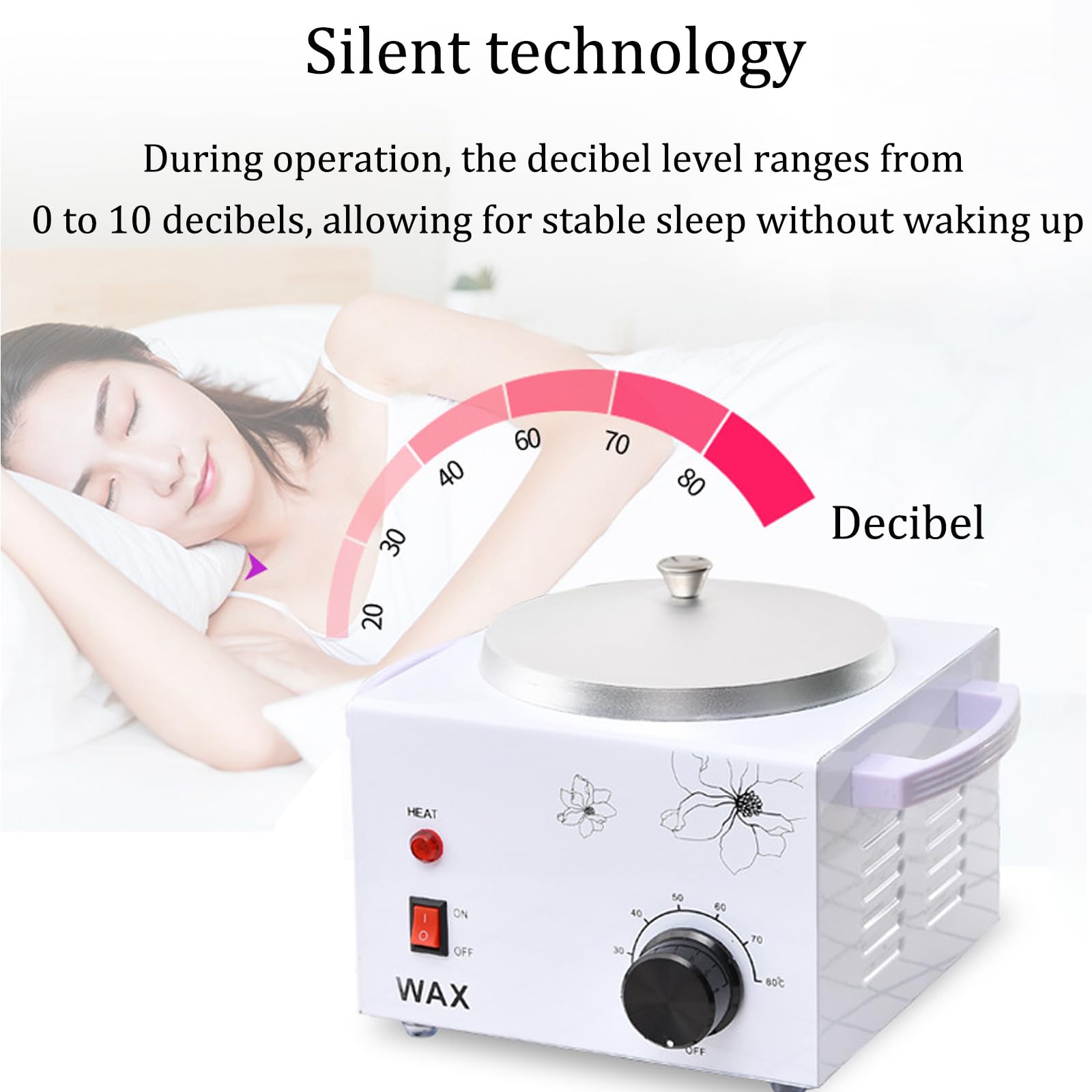 Electric Waxing Machine - 600ml Portable Non-Stick Wax Warmer with Rotary Temperature Control for Wax Beans, Blocks & Soft Wax | Perfect for Home Spa, Salon & DIY Beauty Treatments