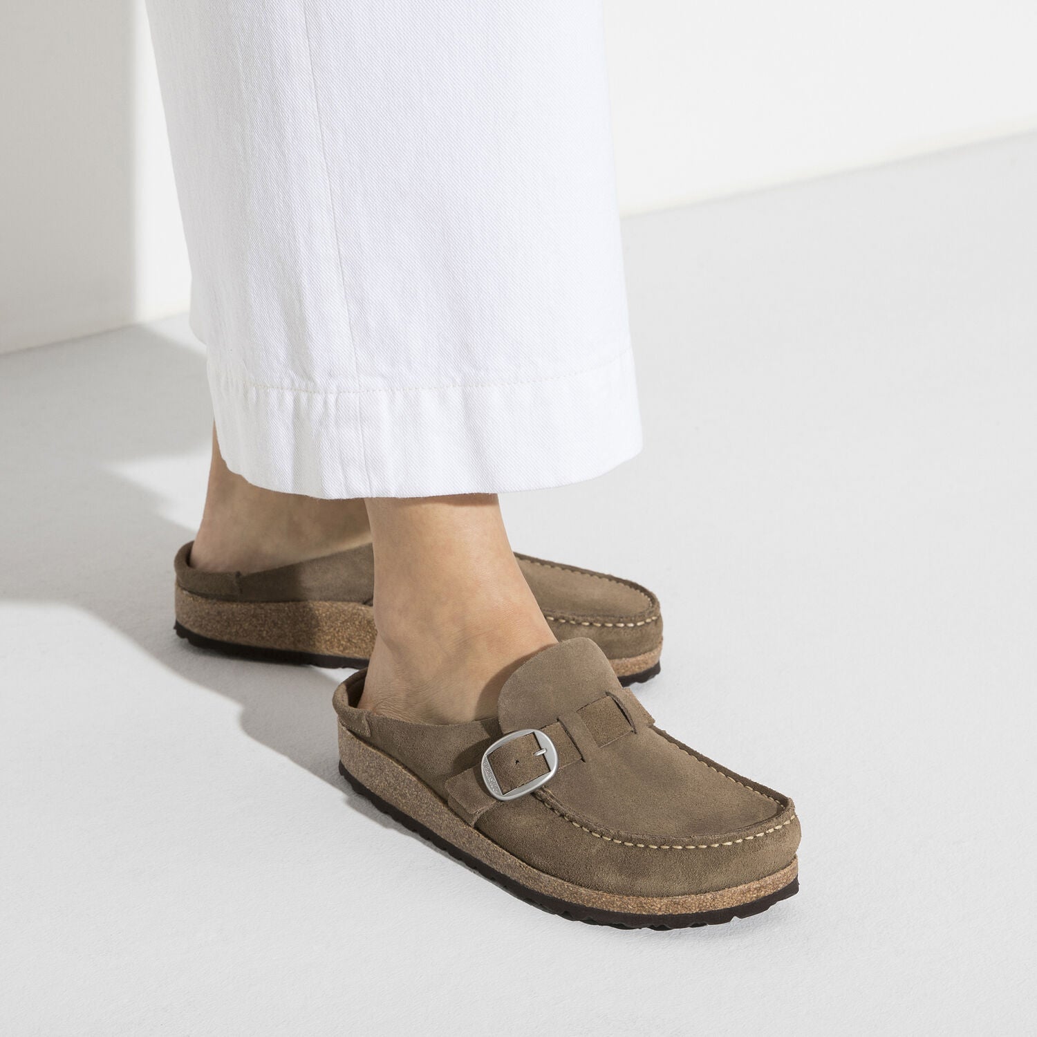 Birkenstock Buckley Suede Leather Clog in Gray Taupe - Comfortable Slip-On Shoes for Women & Men - Perfect for Home, Office & Casual Wear