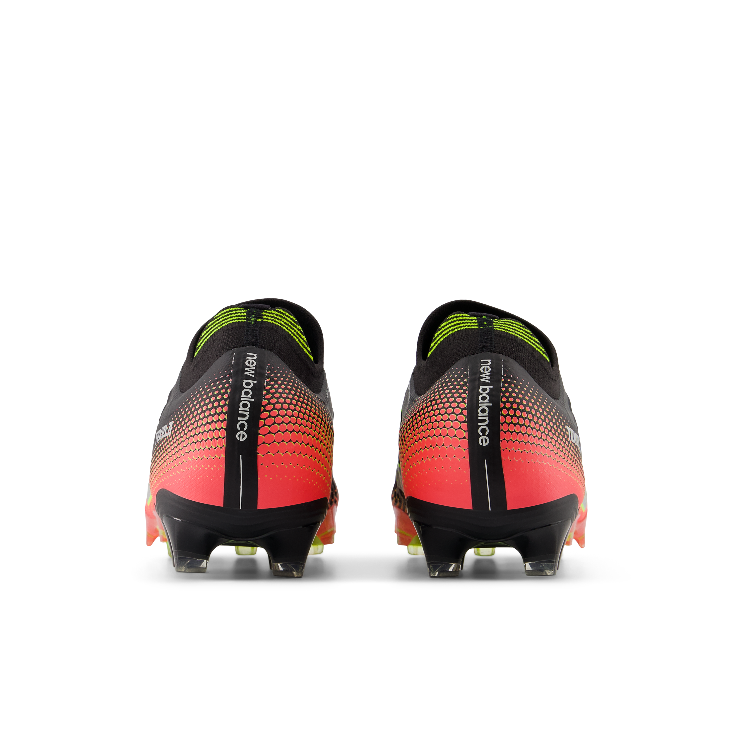 New Balance Tekela Pro Low Laced V4+ FG Soccer Cleats for Men - Black/Neo Flame/Clementine - Lightweight Football Shoes for Artificial Grass - Perfect for Training & Matches