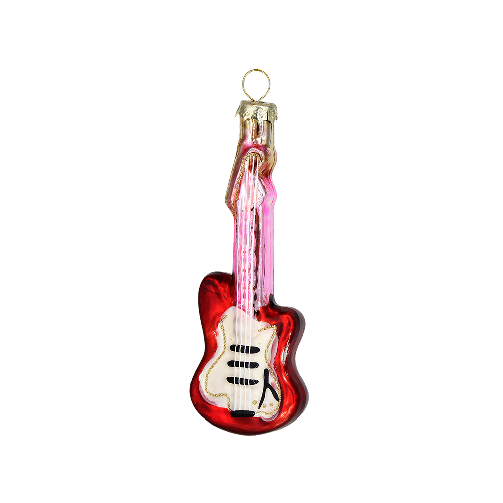 Electric Guitar Ornament - Miniature Musical Instrument Decor for Christmas Tree, Home & Office - Perfect Gift for Musicians & Music Lovers