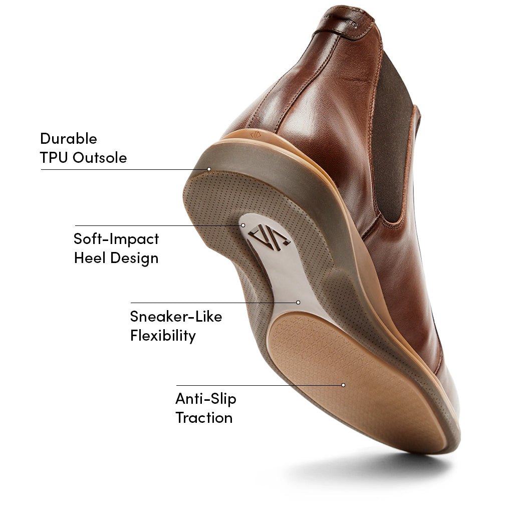 The Chelsea Chestnut Brown Leather Ankle Boots for Women - Stylish & Comfortable Fall & Winter Fashion for Casual Outings & Office Wear