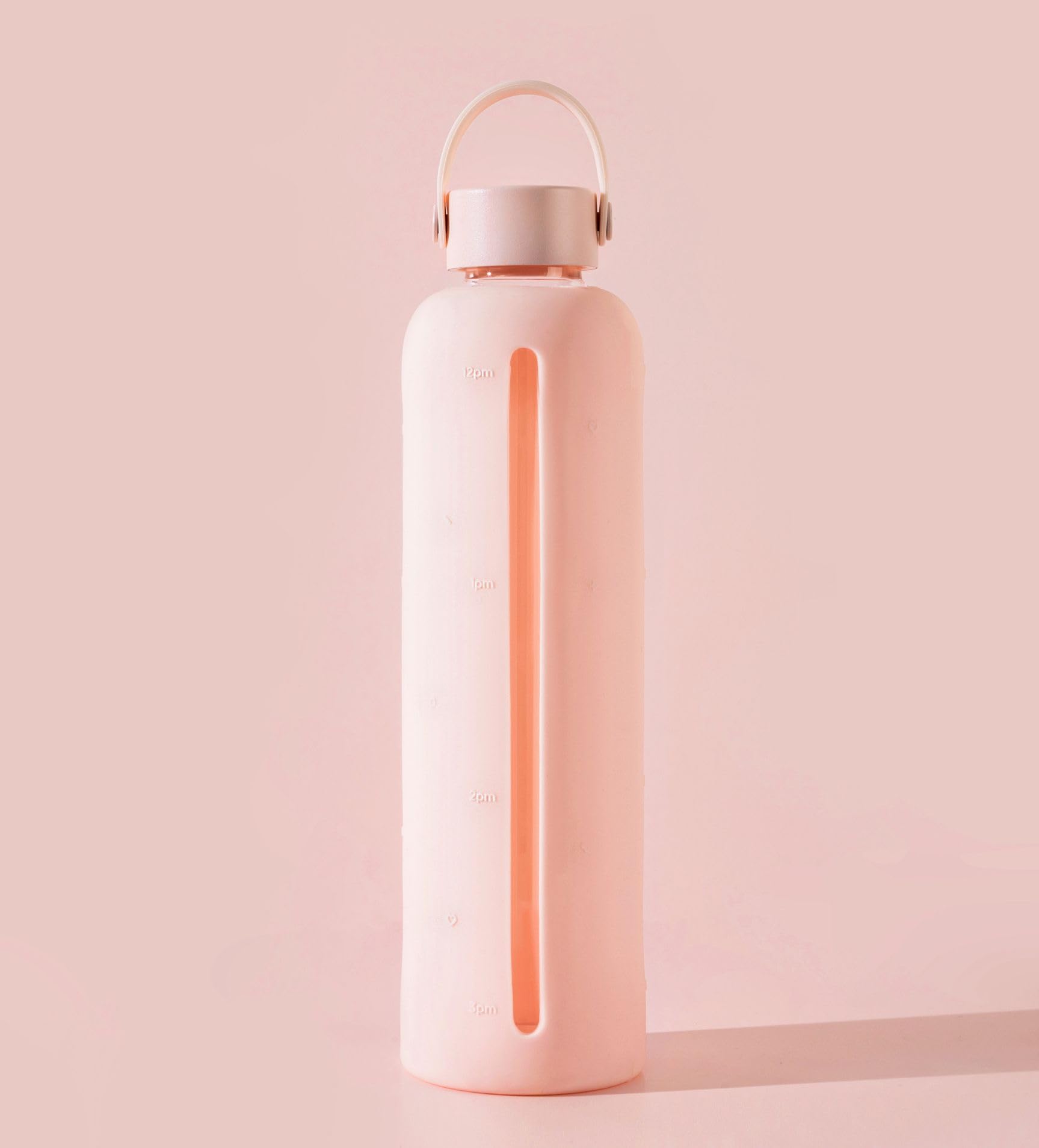 Premium Glass Water Bottle with Silicone Sleeve - BPA Free, Leak Proof, Eco-Friendly Reusable Bottle for Gym, Office, Hiking & Travel