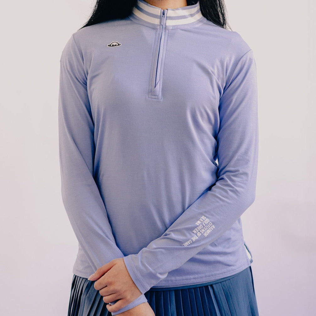 RADMOR Seneca Recycled 1/4 Zip Pullover - Eco-Friendly Fleece Jacket in Coastal/Snow White - Perfect for Outdoor Adventures & Casual Wear