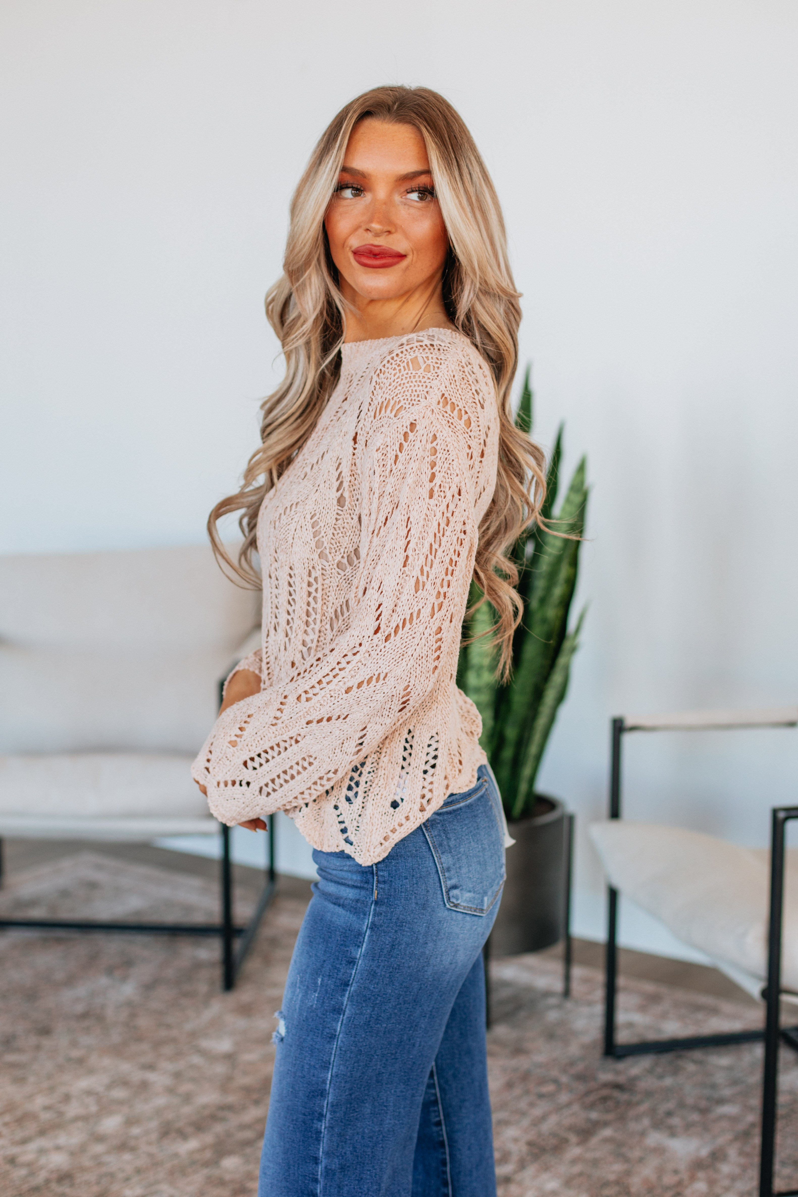 Maidie Knit Sweater for Women - Soft & Cozy Pullover Sweater - Casual Winter Warm Sweater - Perfect for Office, Date Night & Fall/Winter Outfits