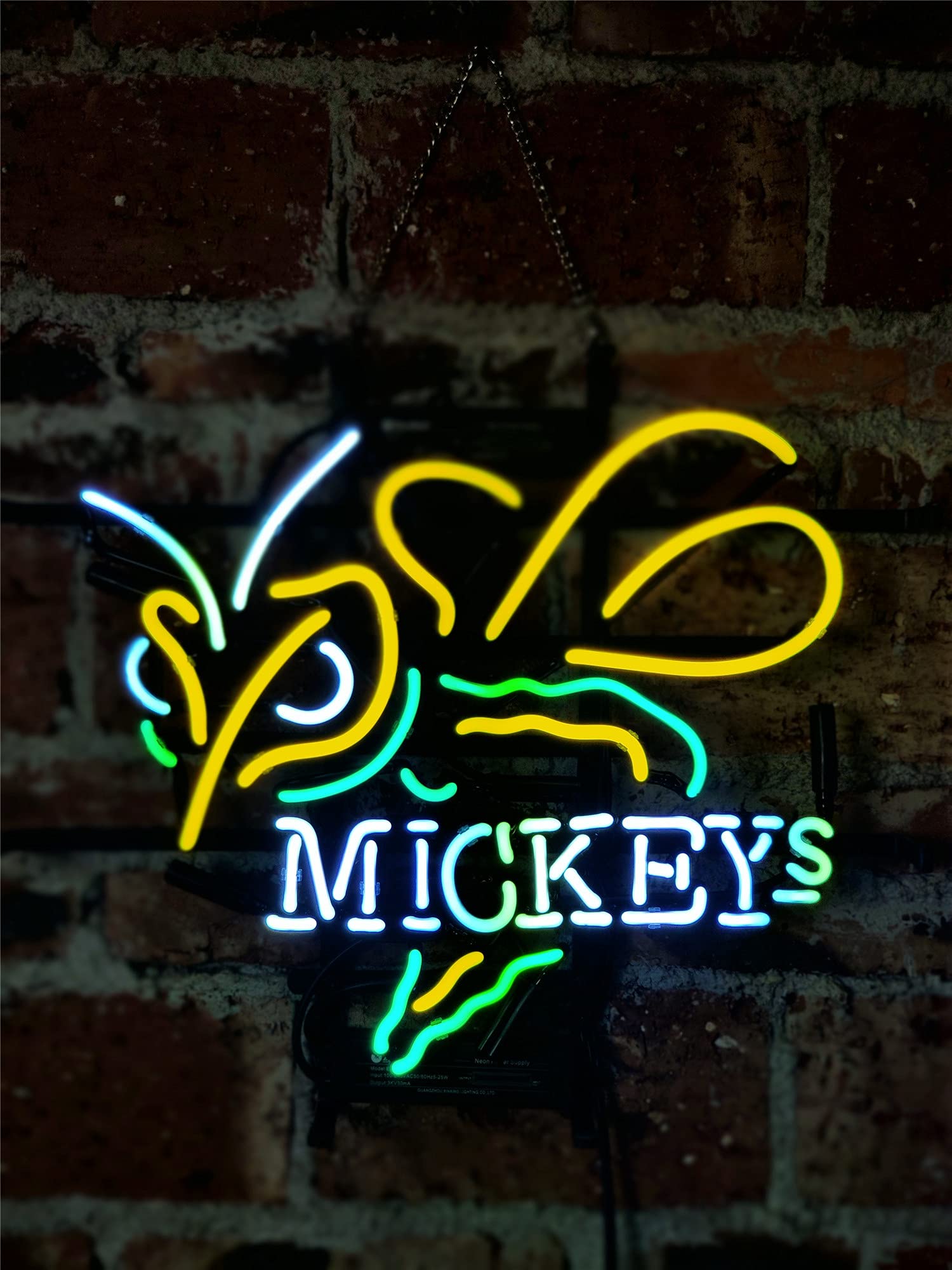 Custom Mickey Neon Light Sign - Real Glass Bar & Wall Decor for Bedroom, Beer Bar - Halloween & Christmas Party Decorations - Perfect for Home, Cafe, and Event Lighting