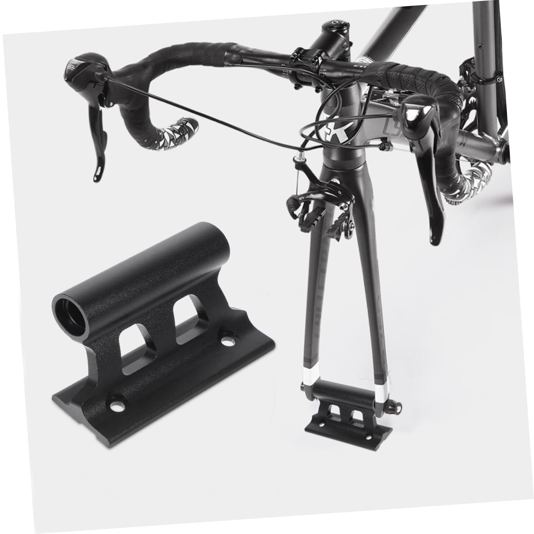 BIUDECO Aluminum Alloy Bike Fork Mount - Front Rack Fixed Clip for Bicycle Hitch - Easy Installation Tool for Road & Mountain Bikes - Perfect for Commuting, Touring & Outdoor Adventures